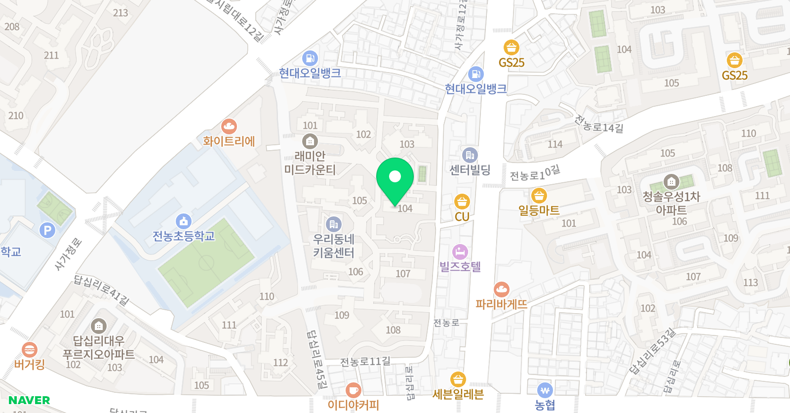아소비 답십리미드카운티 미드카운티점 위치