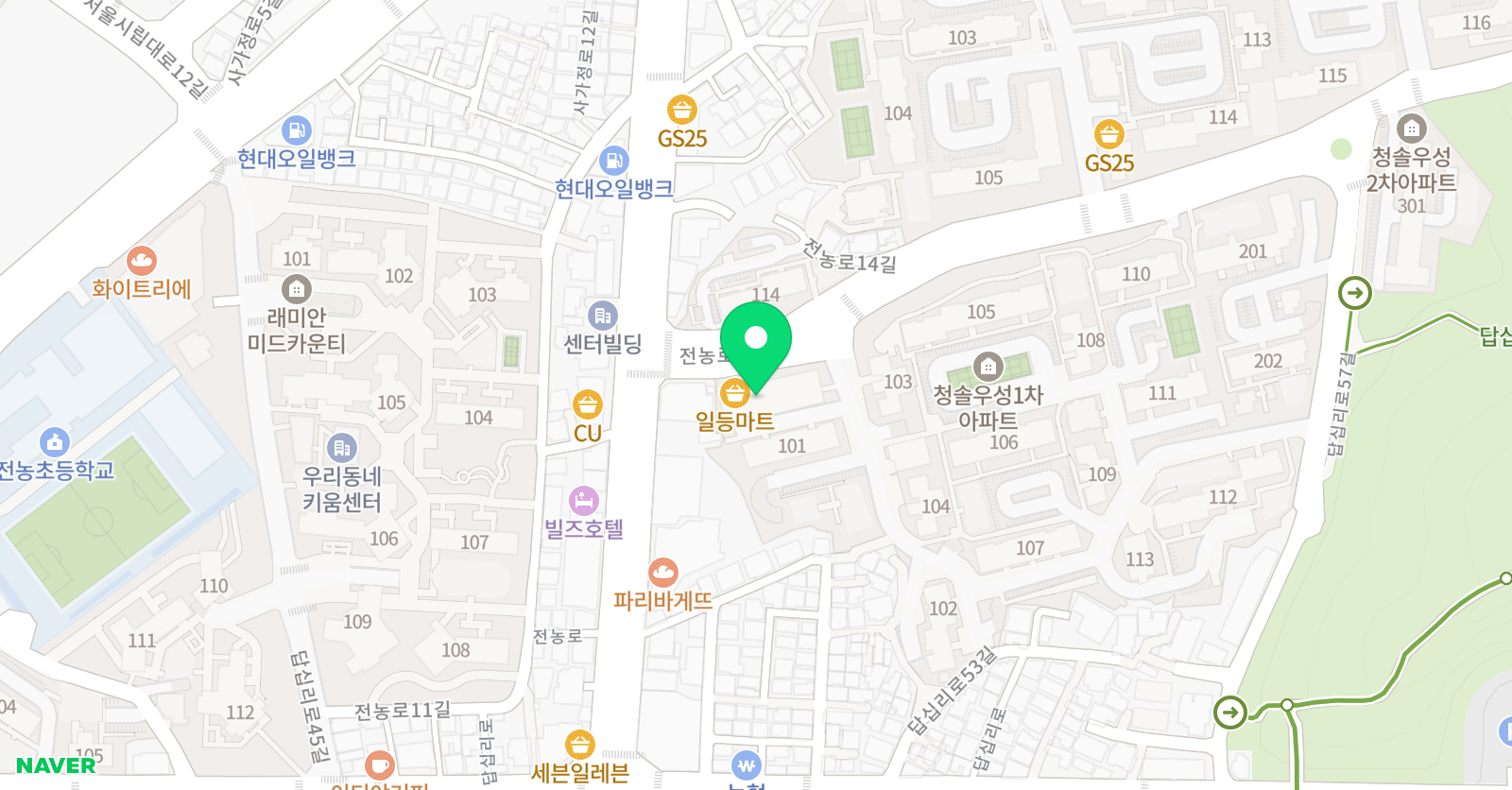 앨리스 수학학원 위치