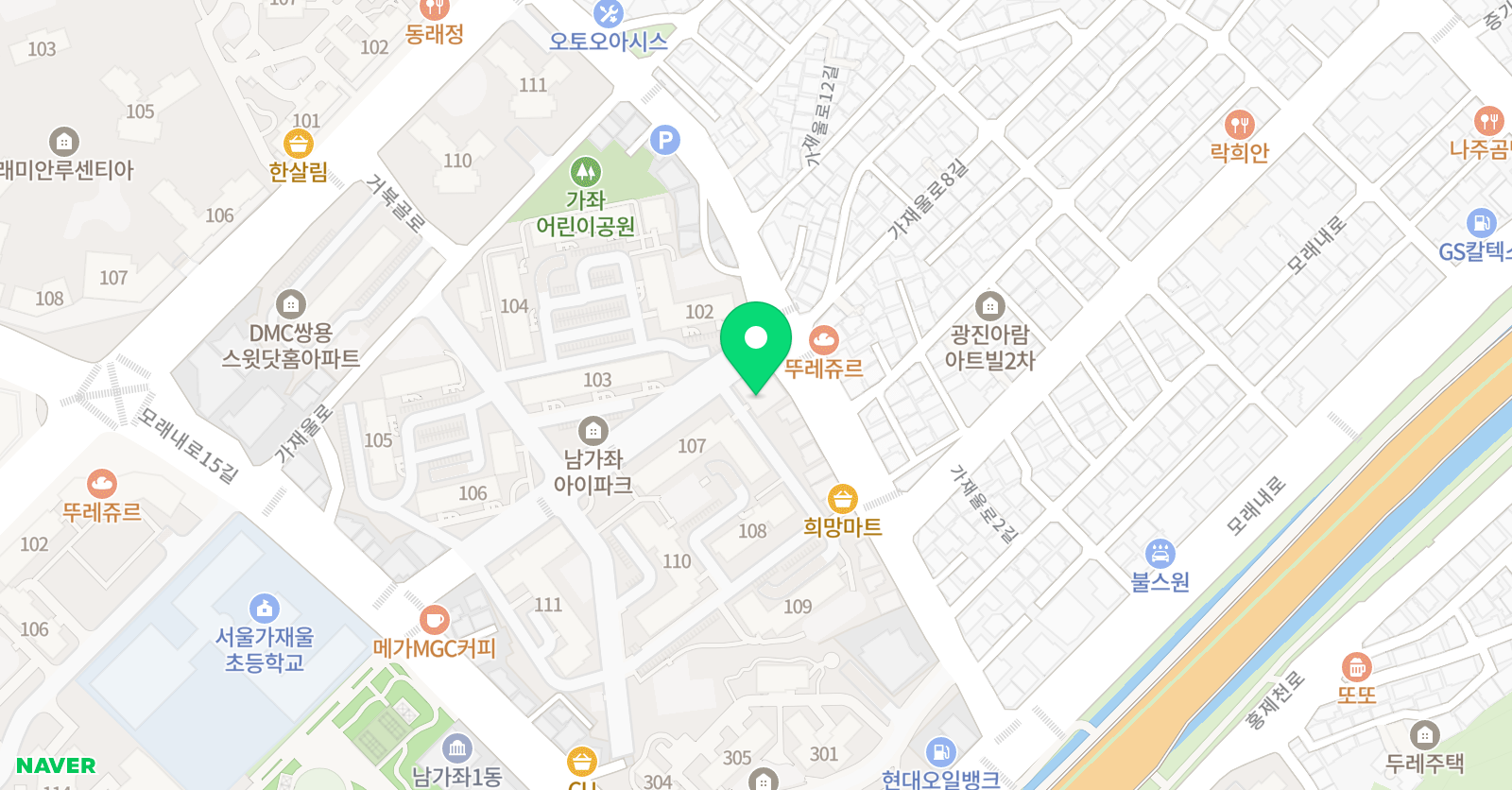 가재울 다비수앤팩토 학원 딱풀리는수학 위치