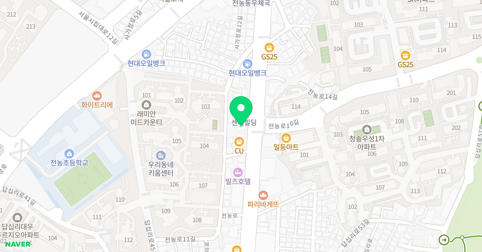 THN 최상위 영수학원 위치