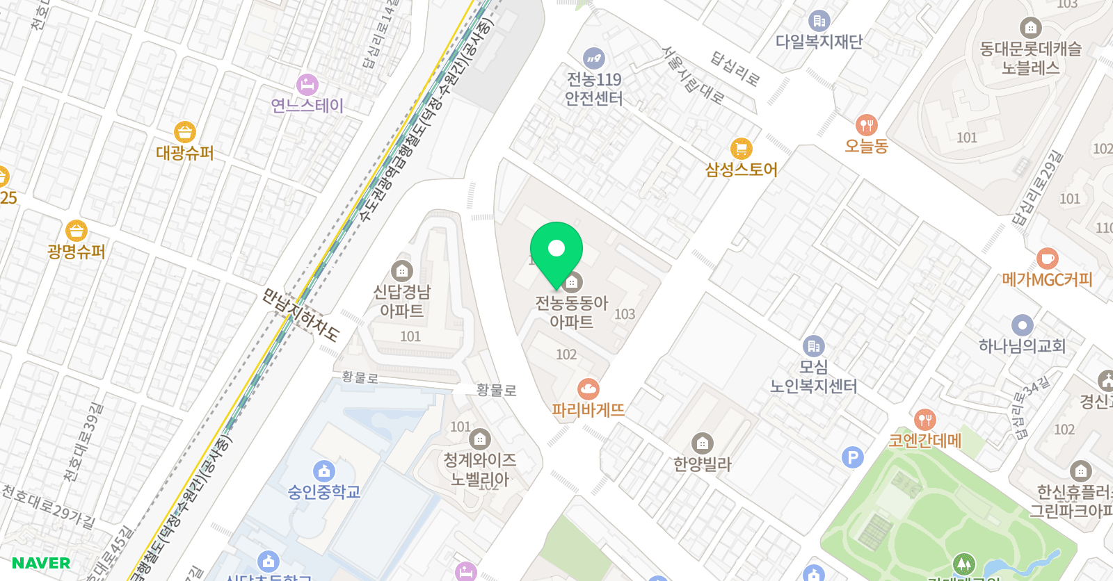 스마트해법 수학 동대문전농1점 위치