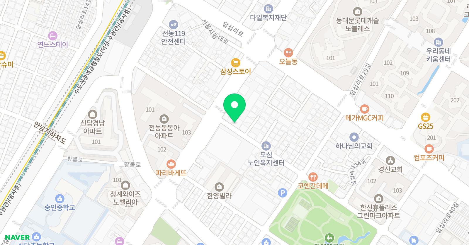 전농 경희대 태권도 위치