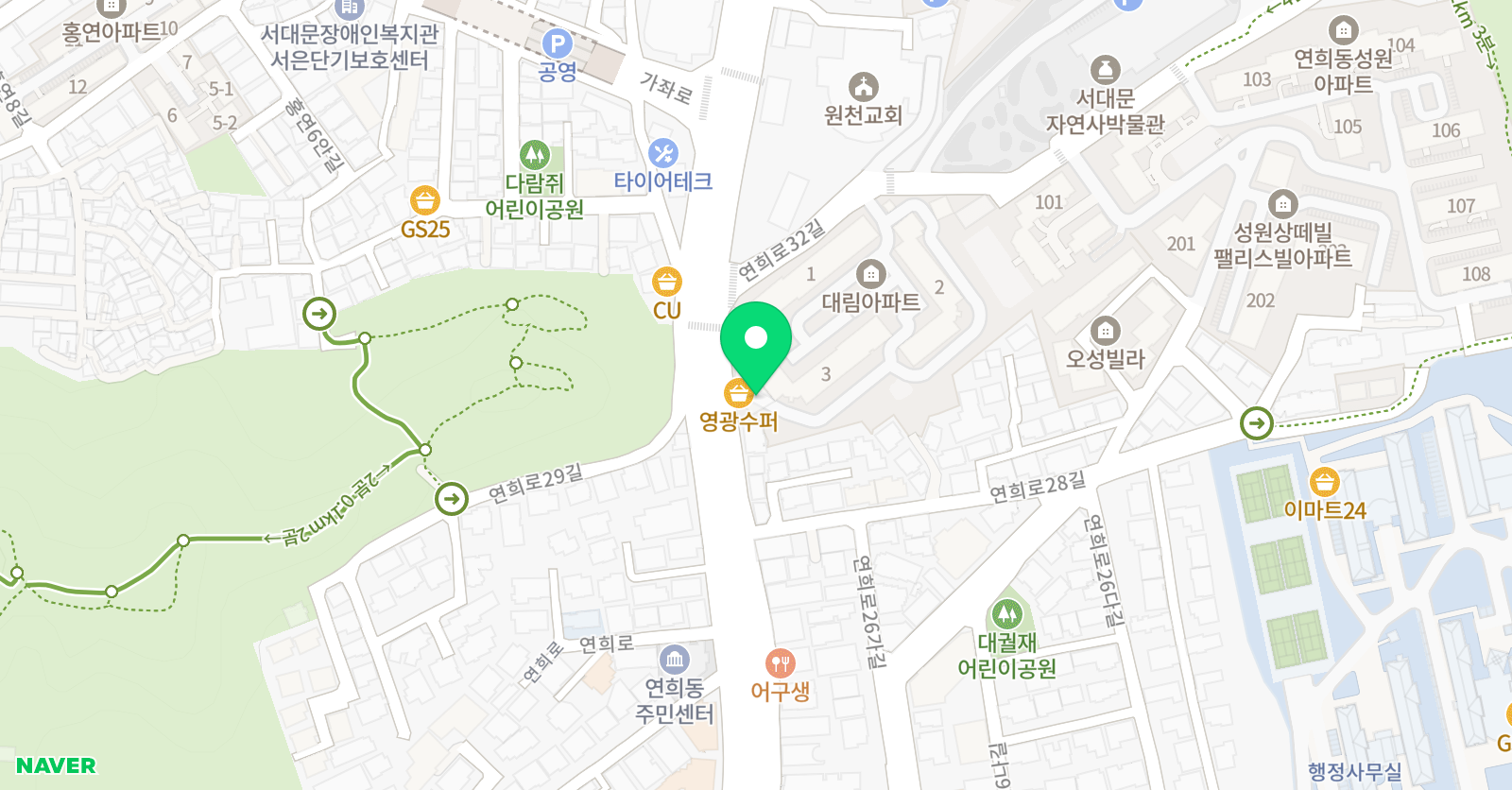 고려 튼튼 태권도 위치