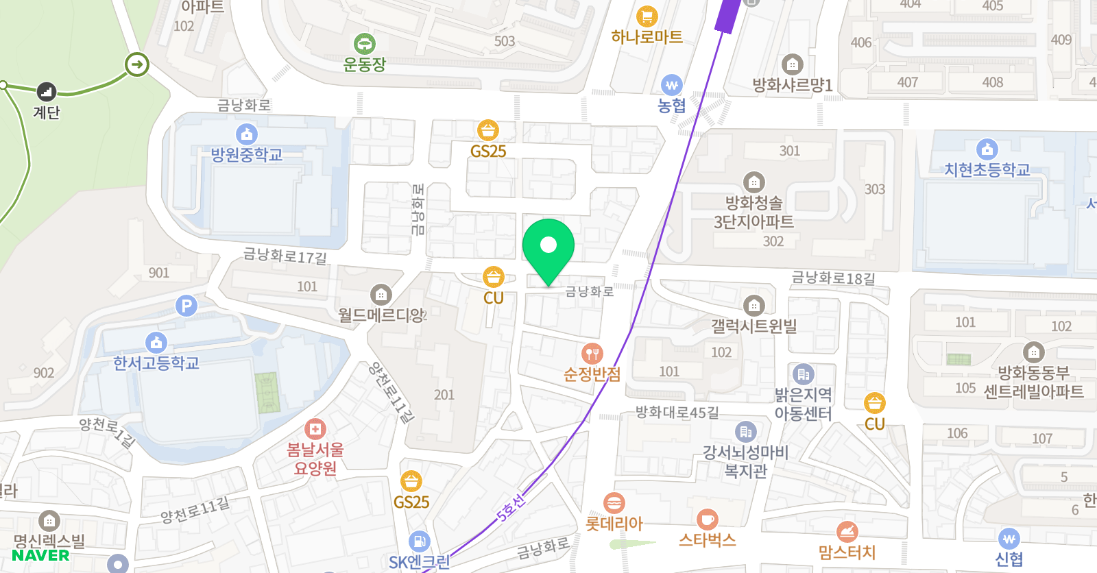 한별 음악학원 위치