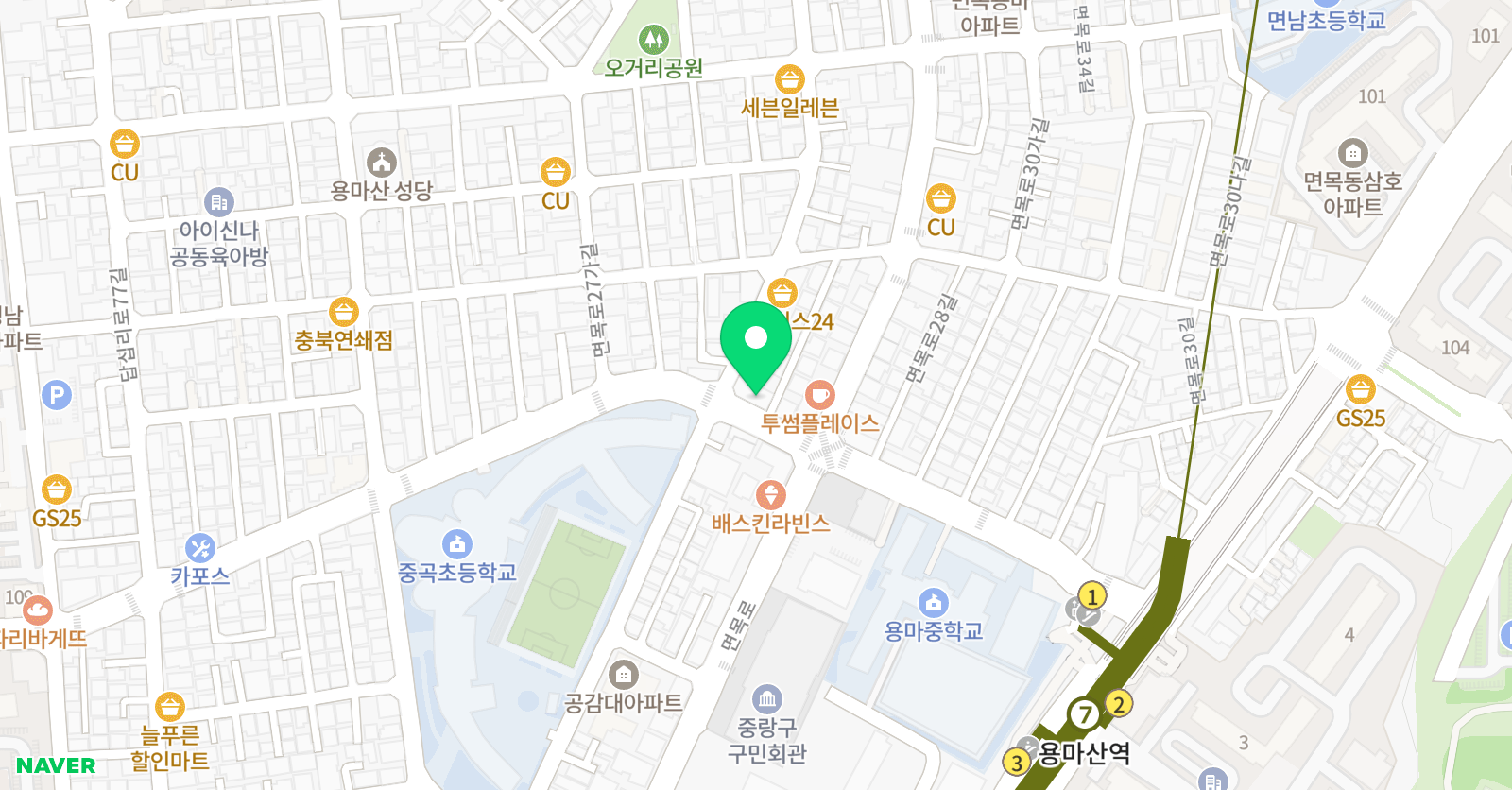 3030영어 면목러닝센터 위치