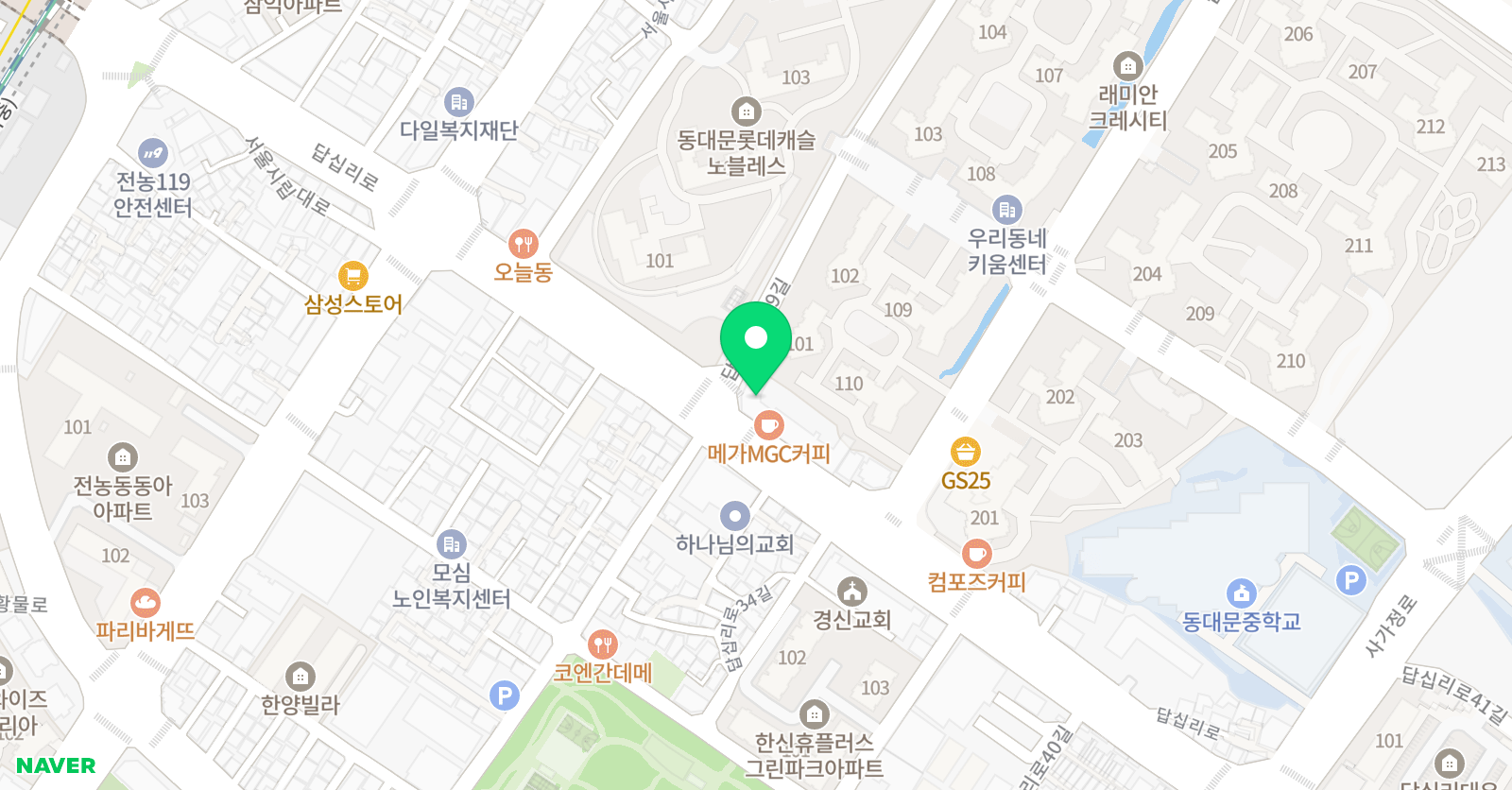 압구정M 수학전문학원 위치
