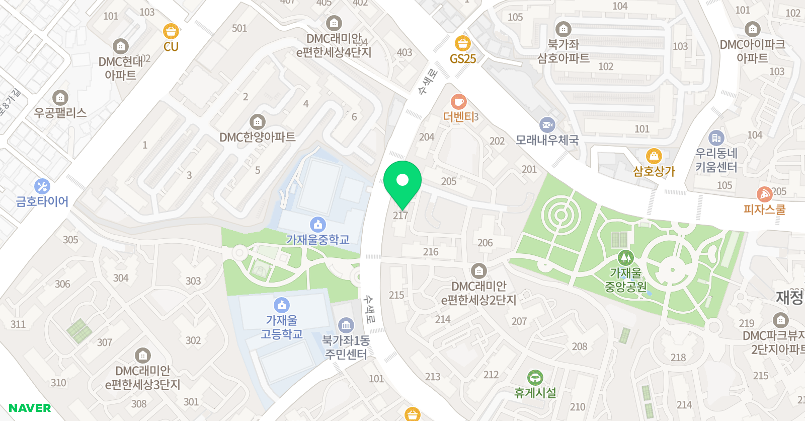 잉글리시아이 영어학원 가재울점 위치