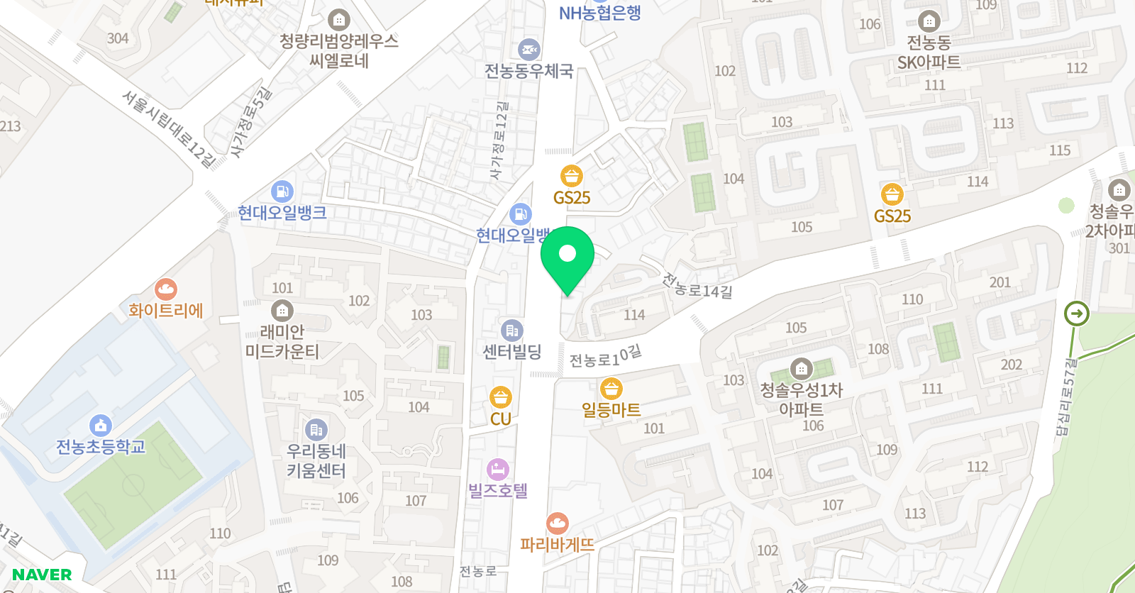 영어종결센터 영어 종결센터 답십리학원 위치