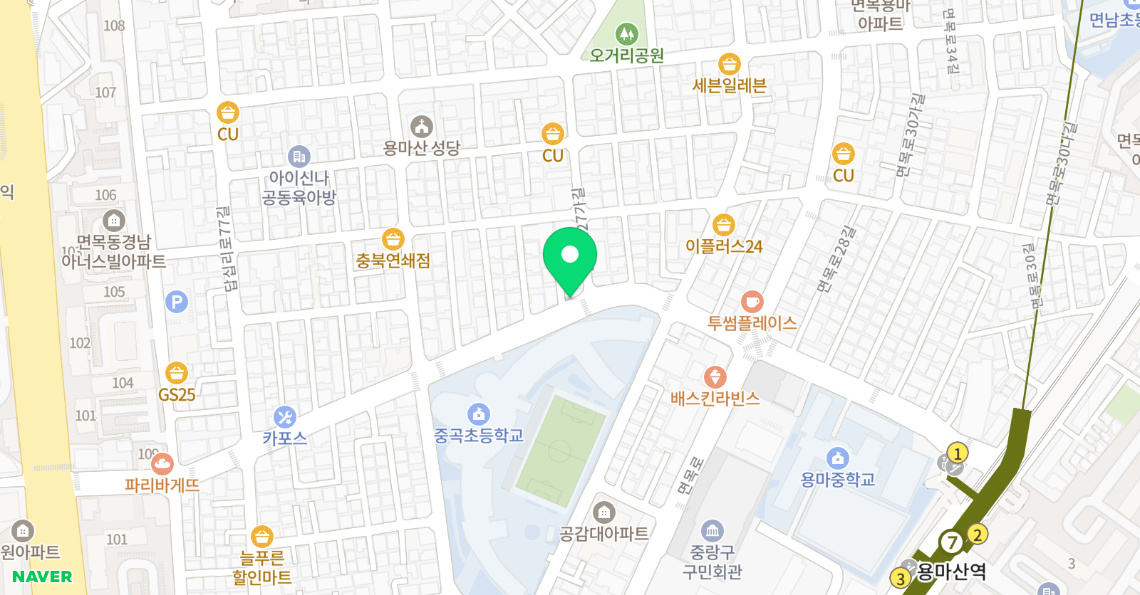 젭스하나백 영어교습소 위치