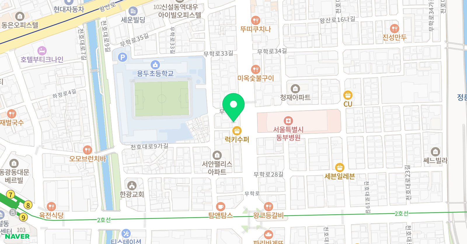 SU 뮤직 음악학원 위치