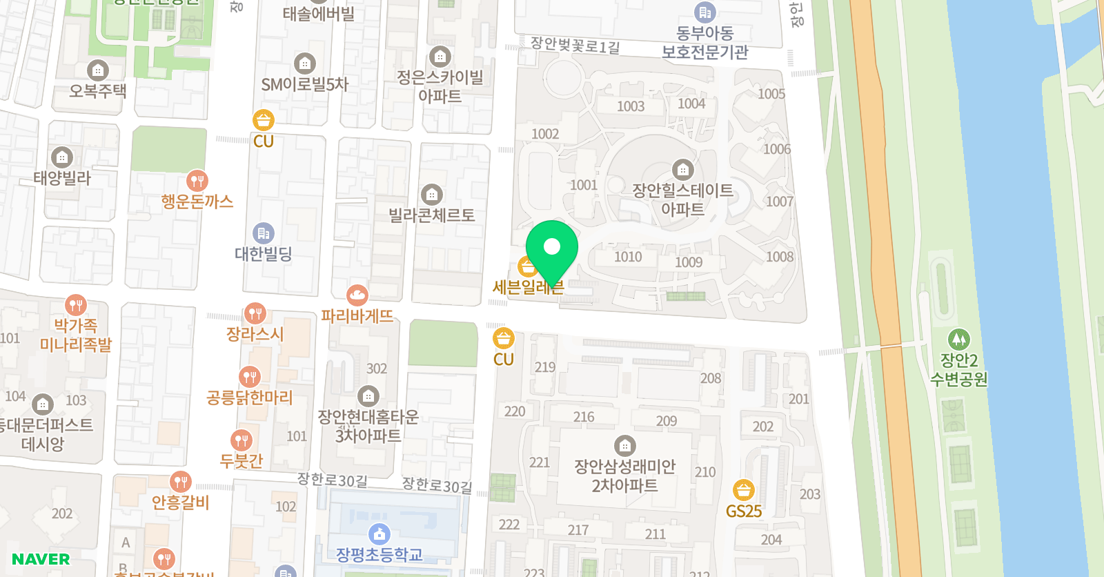 더쌤 영어수학 1관 전문학원 위치