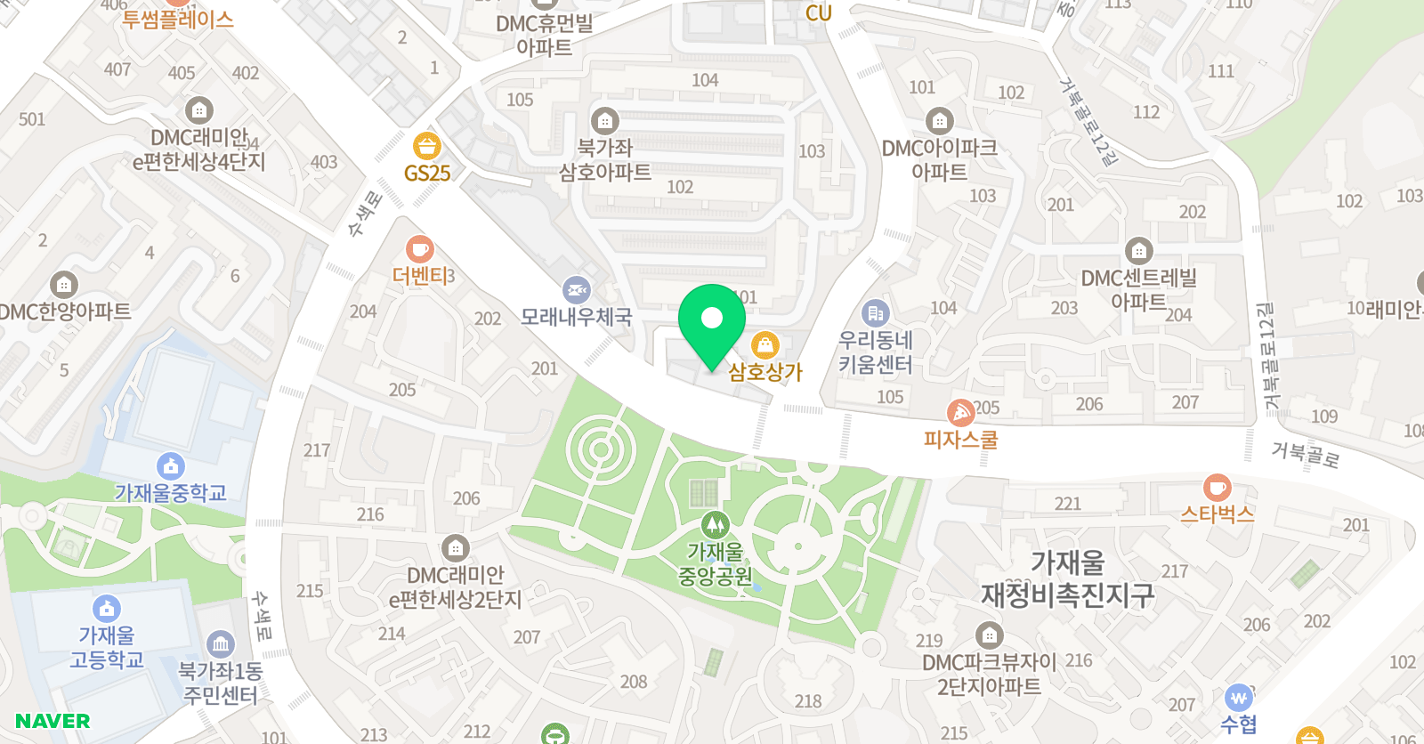 백샘 수학학원 위치
