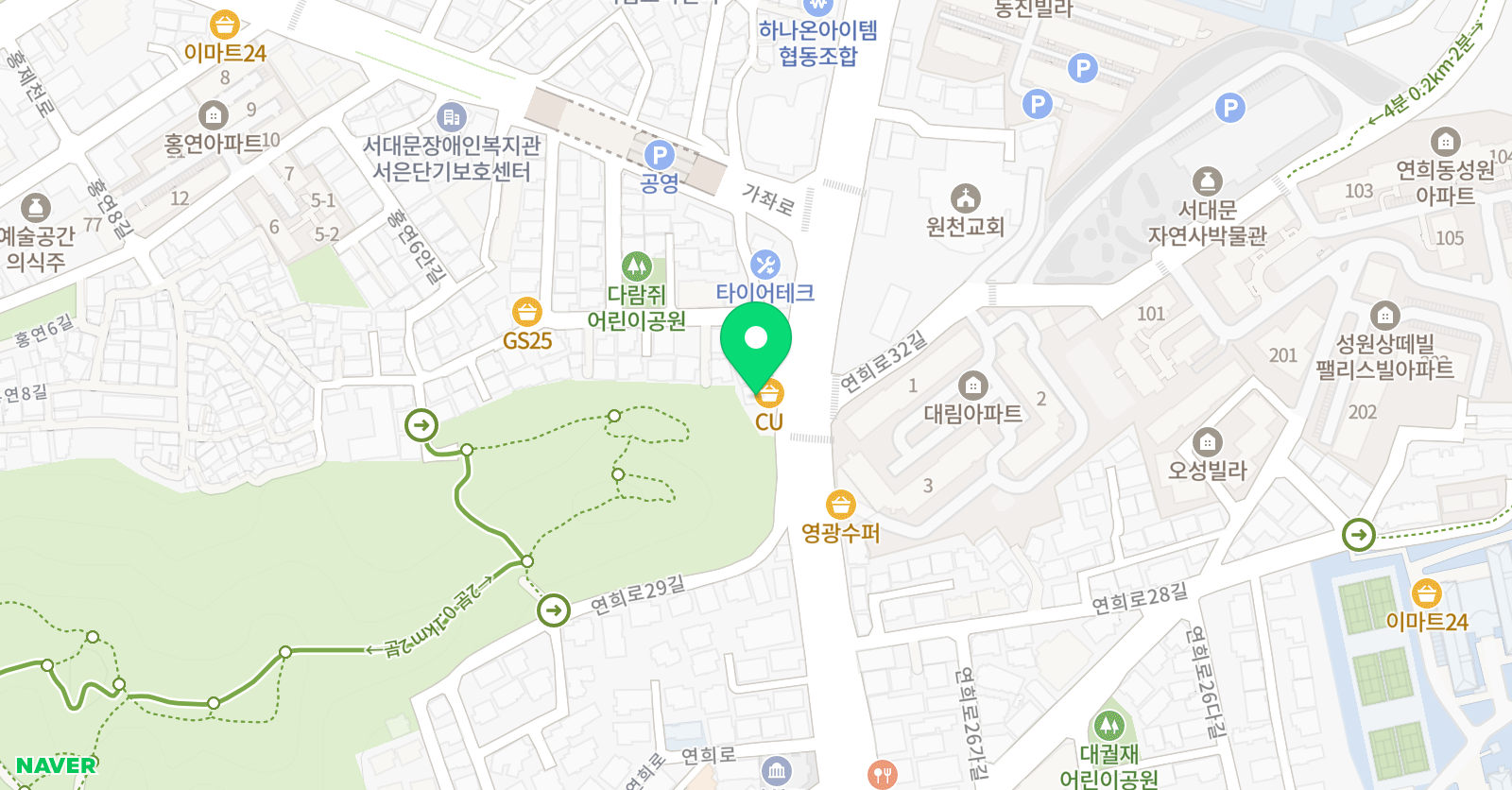 이엠 학원 위치