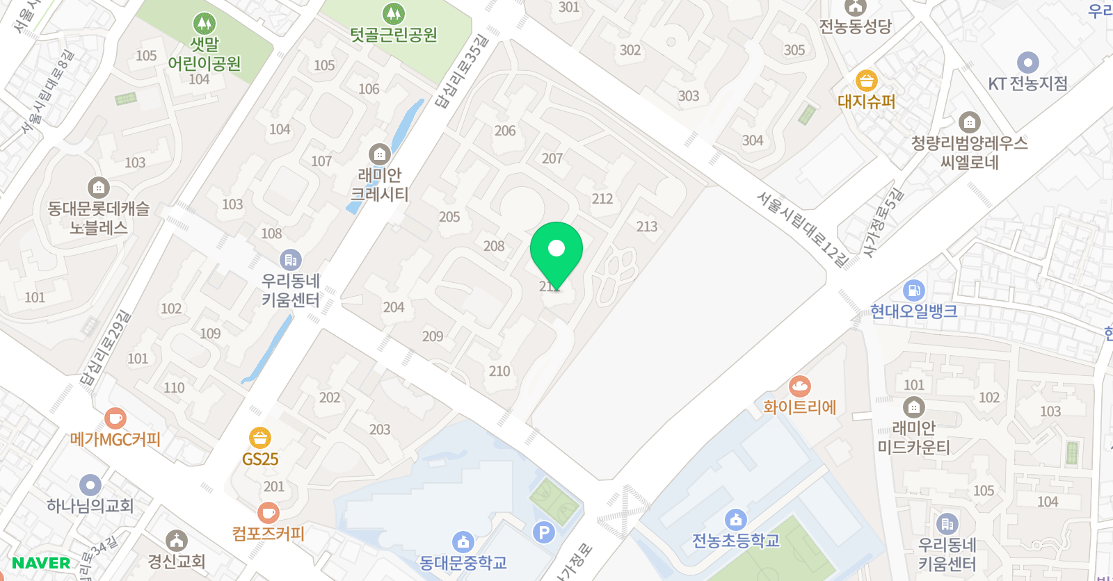 빨간펜수학의달인 래미안크레시티점 위치