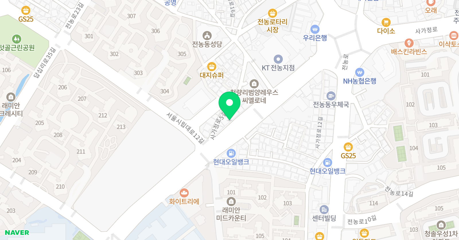 교우 보습학원 위치