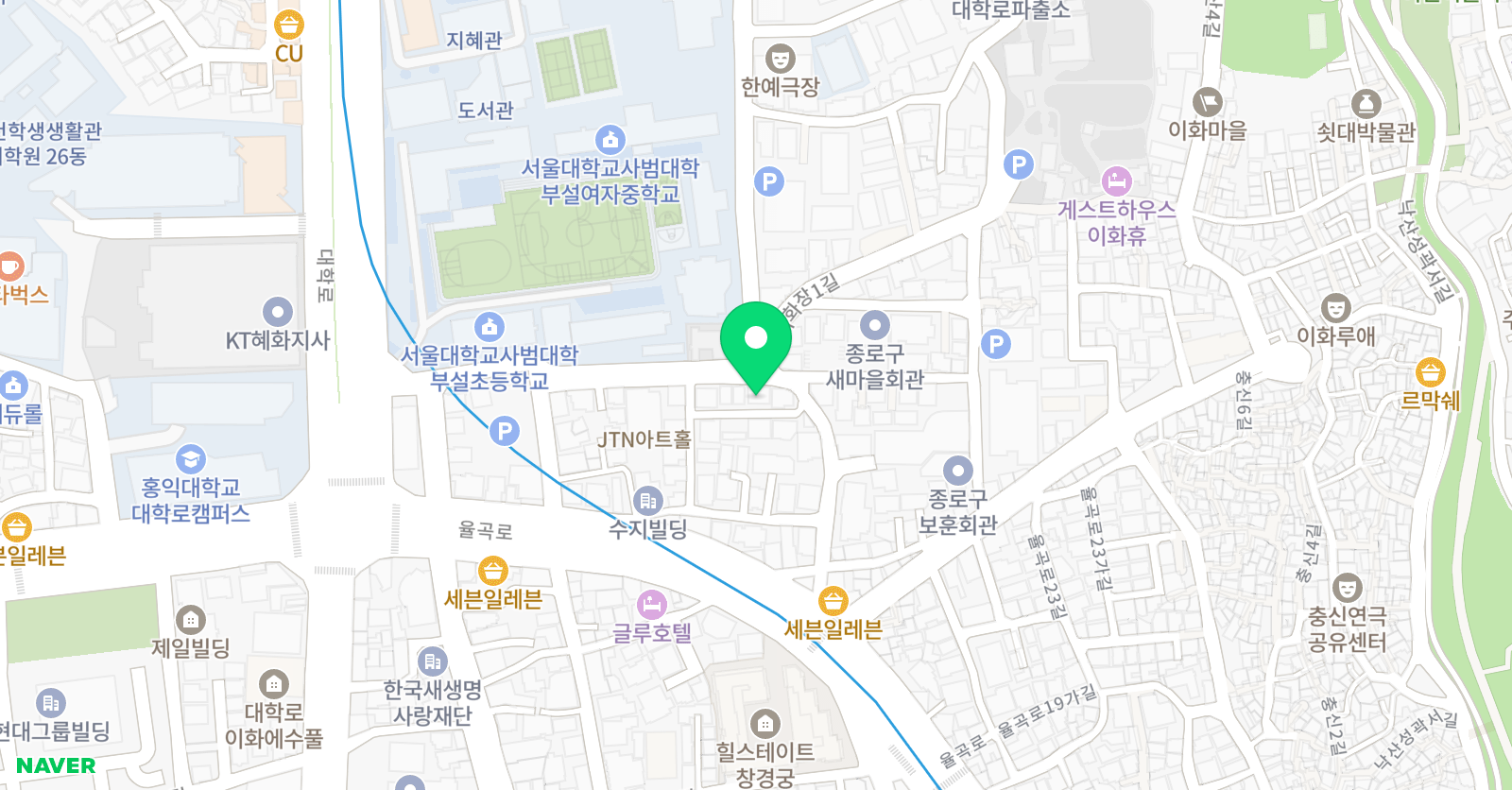 용기의숲 영어교습소 위치