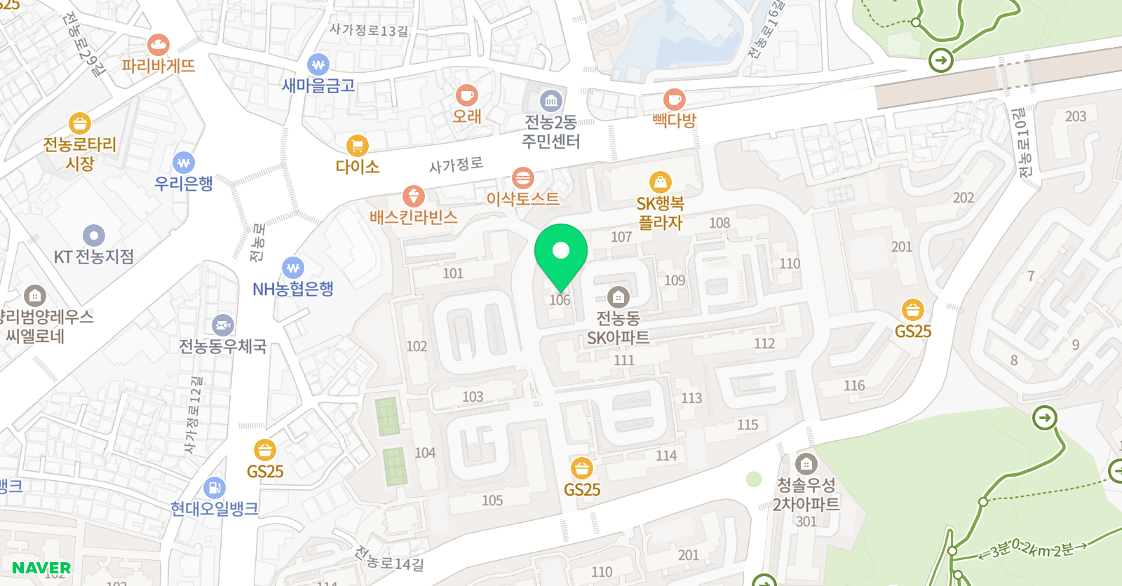 기탄 사고력교실 동대문전농SK점 위치
