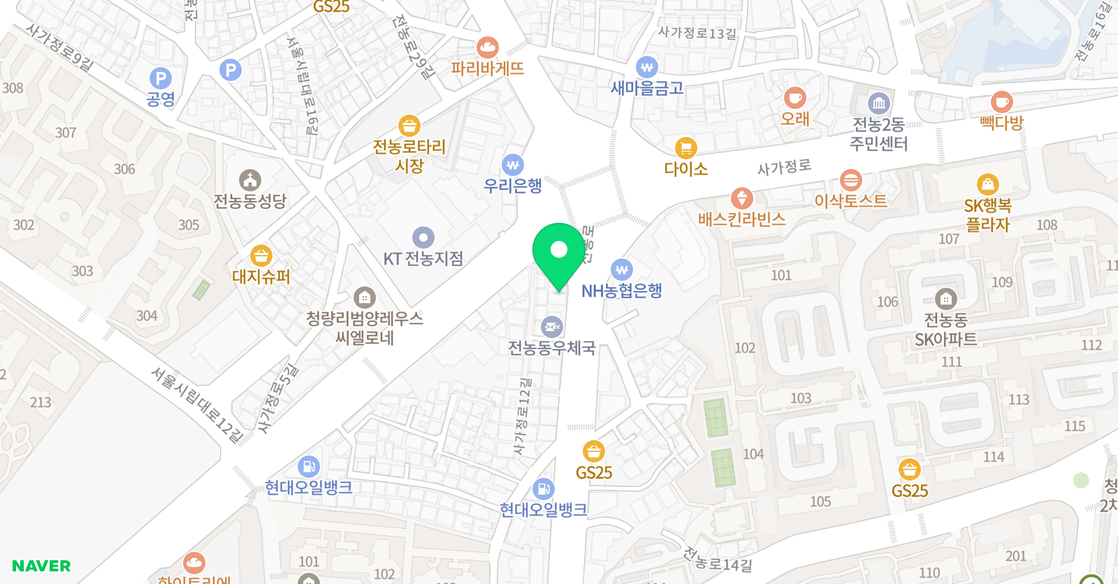 툰스테이션 만화애니미술학원 동대문캠퍼스 위치