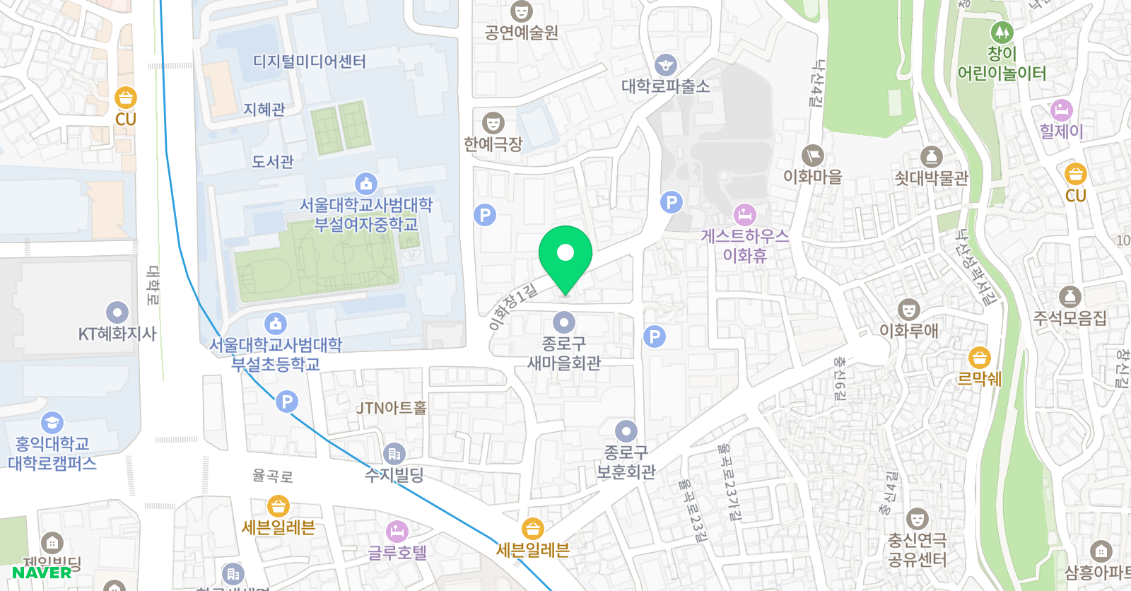 대학로정수 보습학원 위치