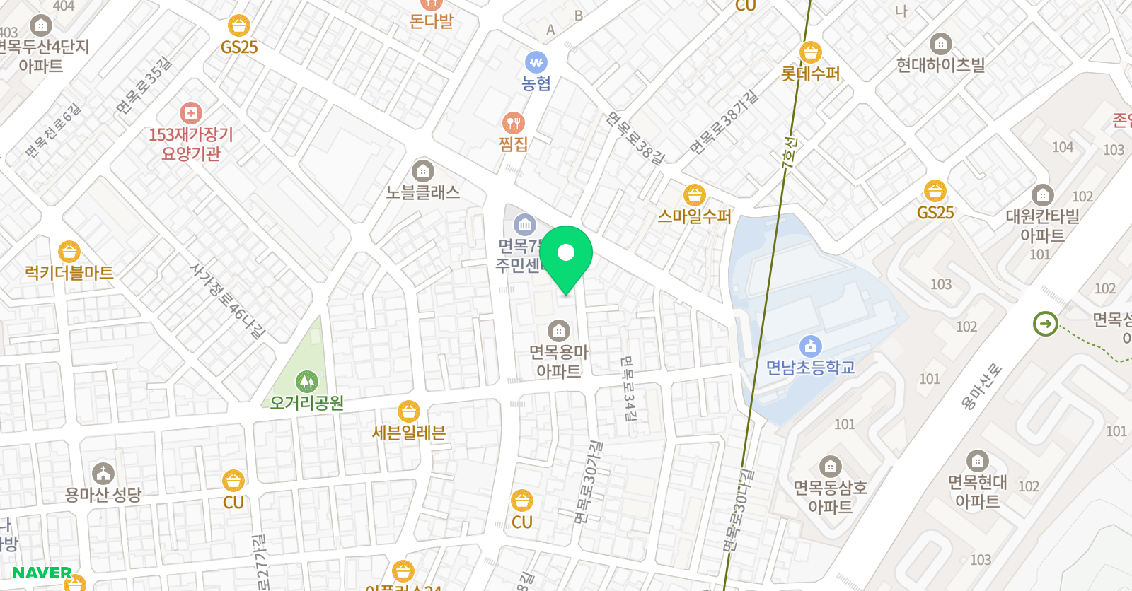 솔루니 면목사가정홈스쿨 위치