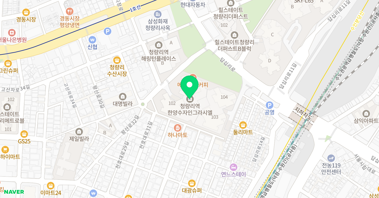 링키영어 청량리한양수자인점 위치