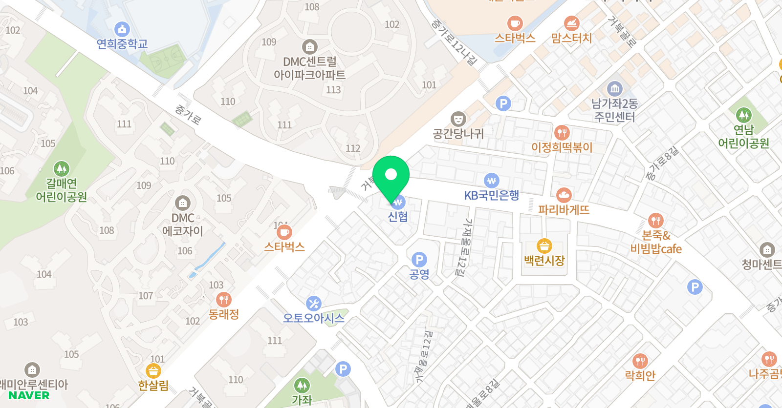한국파워점핑줄넘기 DMC가좌점 위치
