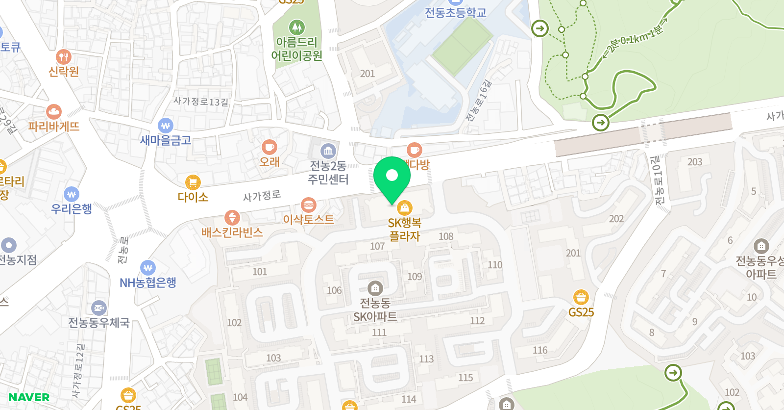 엘프라임 미술학원 위치