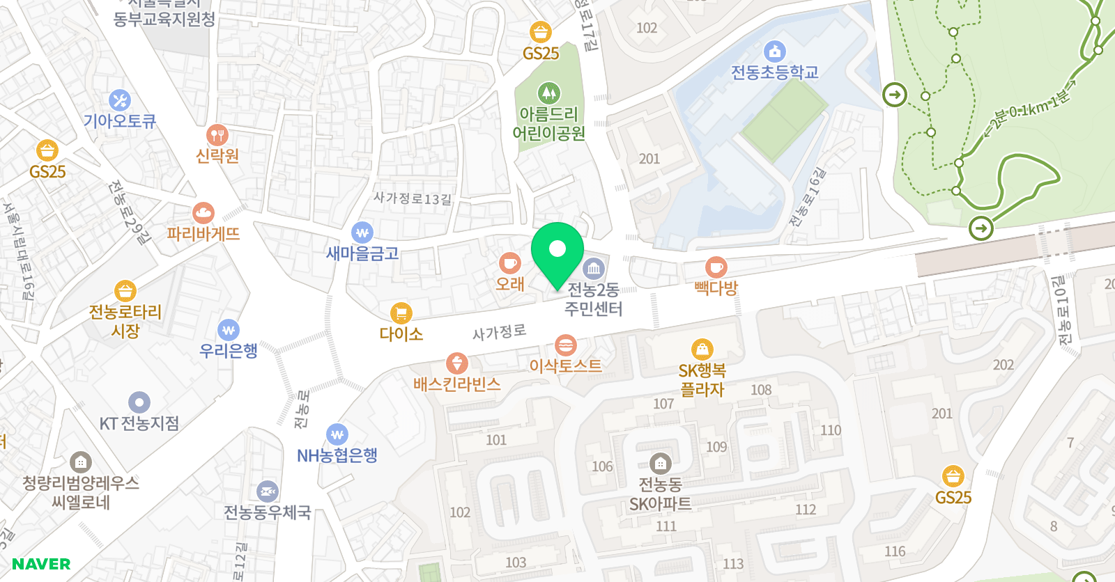 씨앤씨 미술학원 동대문캠퍼스 위치