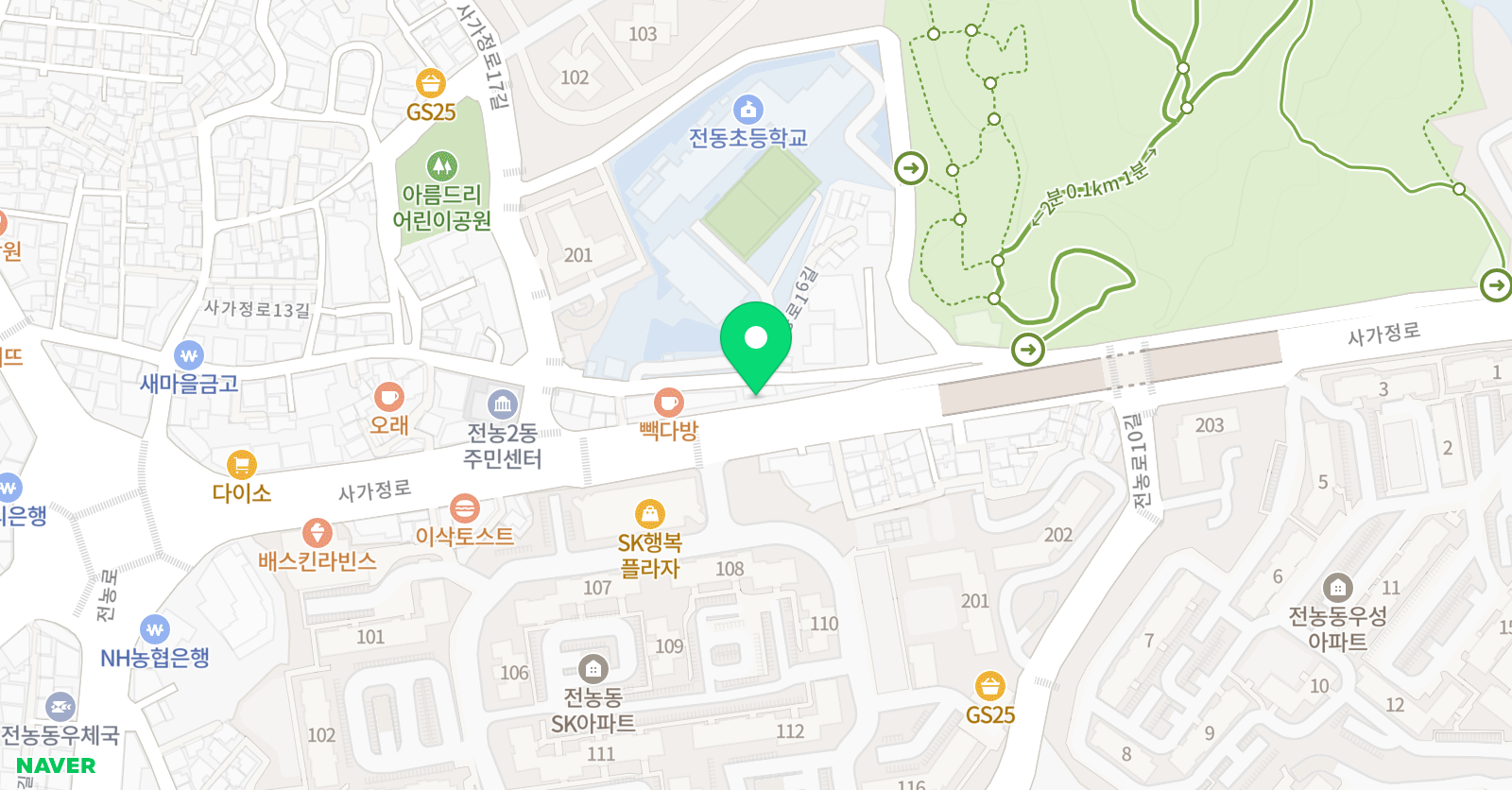 삼성 영어셀레나 전농교습소 위치
