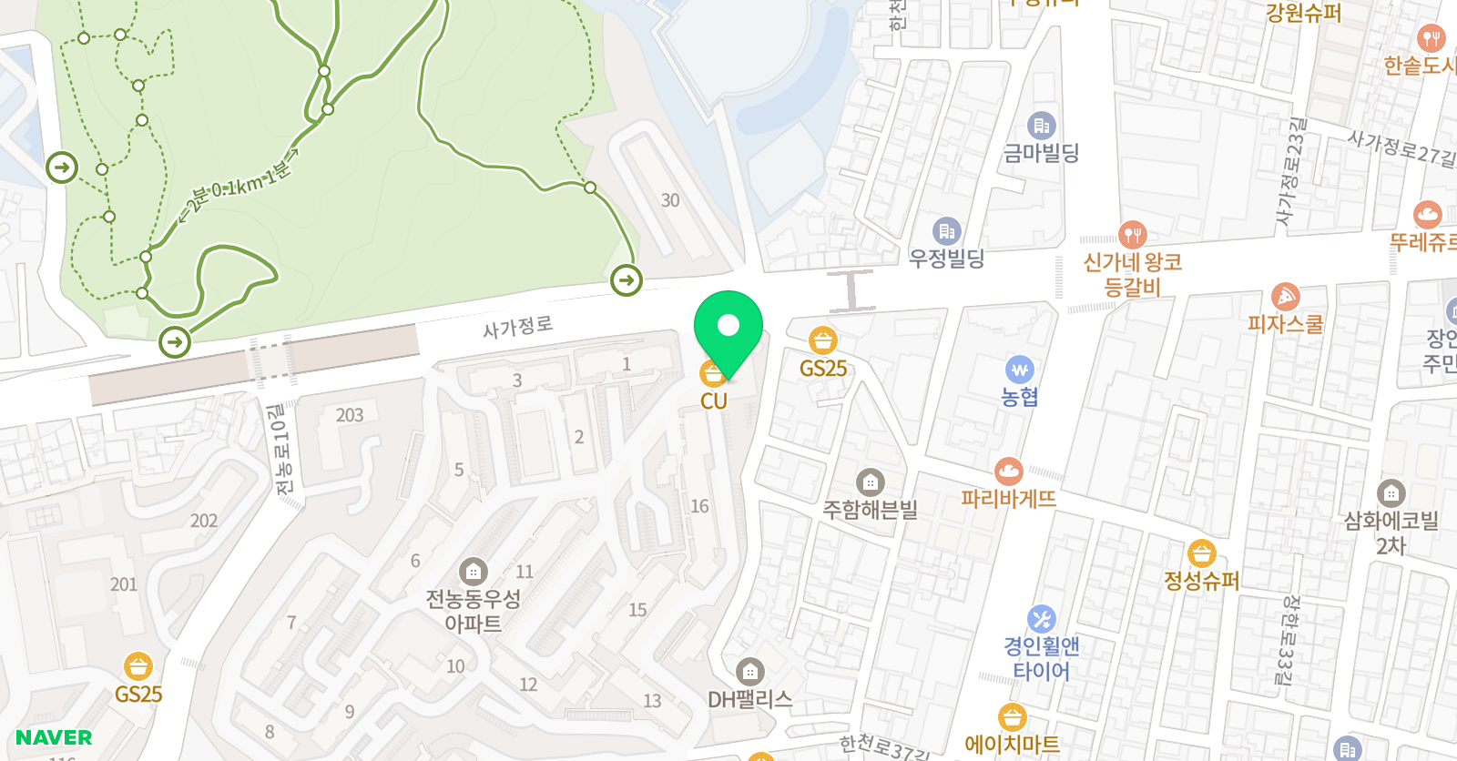우성거룡 체육관 위치