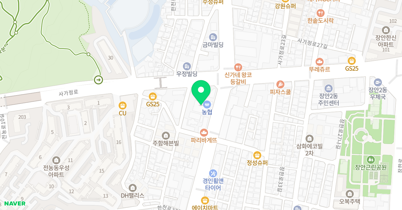 정상 어학원 동대문분원 위치