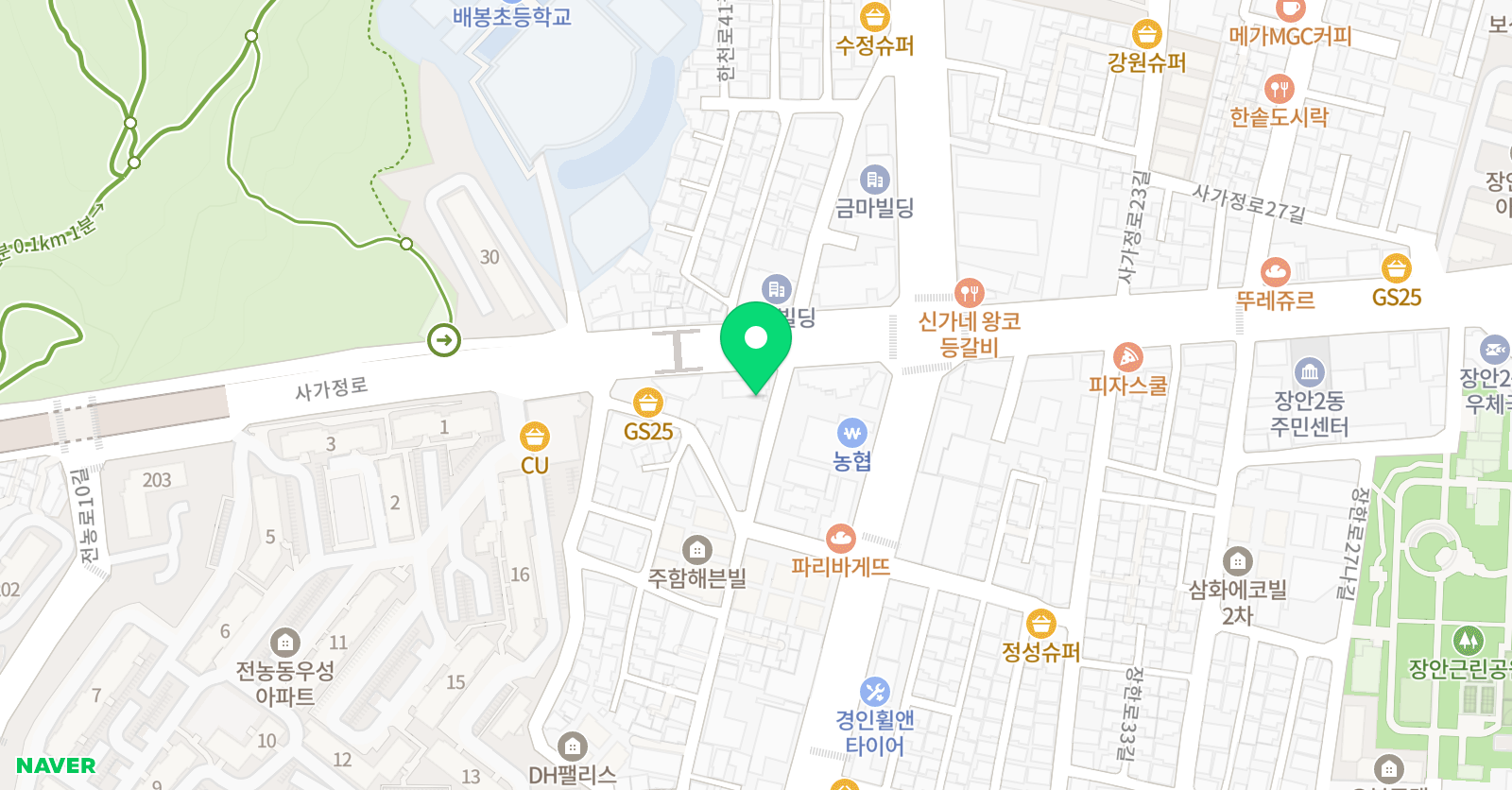 라온 수학학원 위치