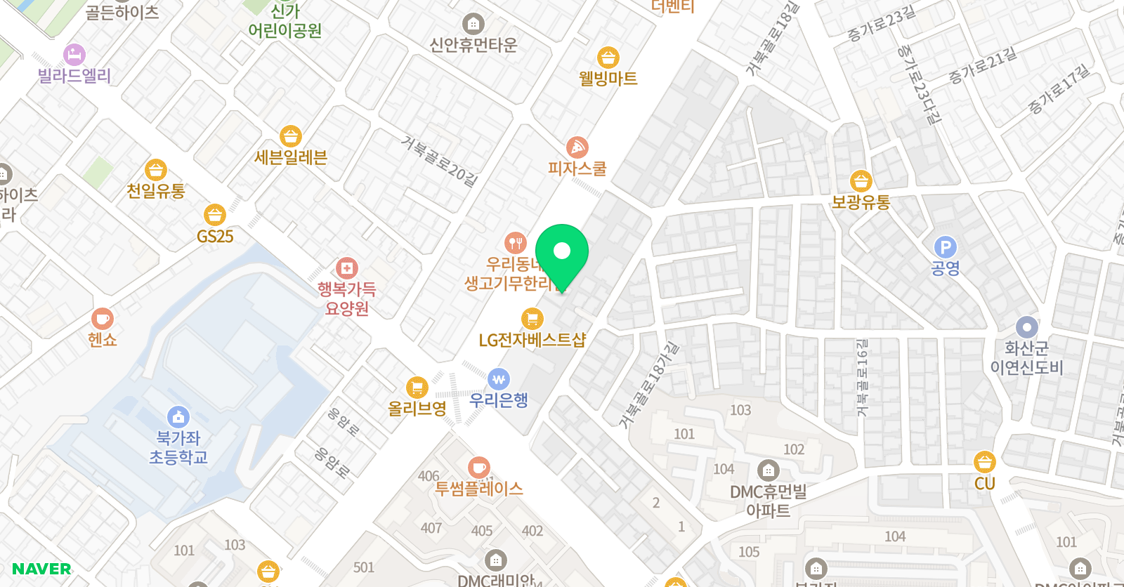EiE 이아이이 가재울학원 위치