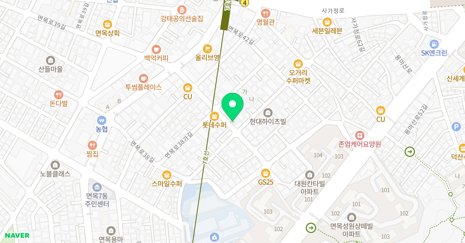 더이샘 수학 사가정점 위치