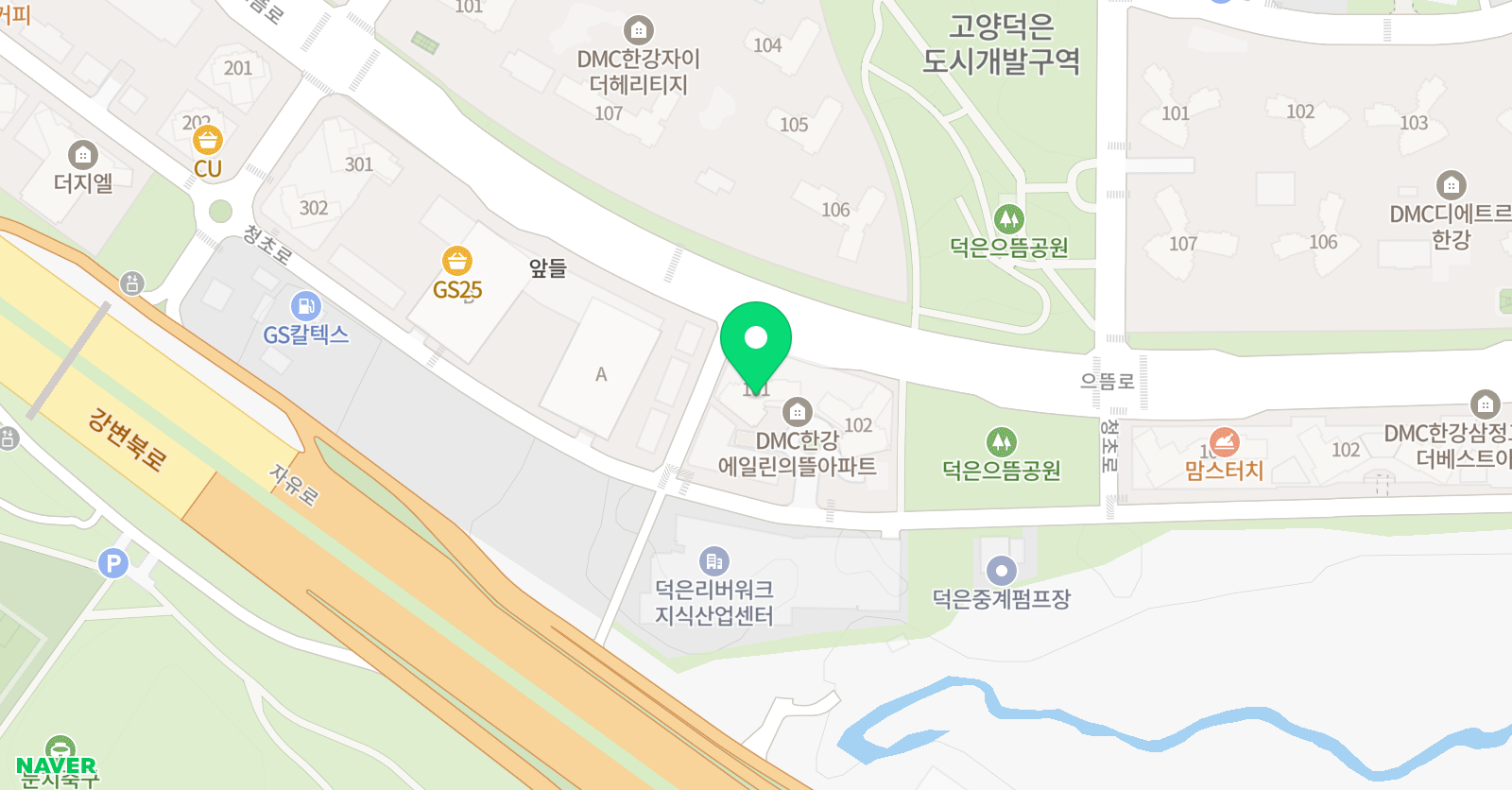 아소비 교육원 덕은에일린의뜰점 위치