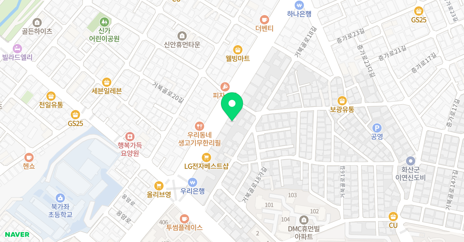 수학의힘바른 학원 위치