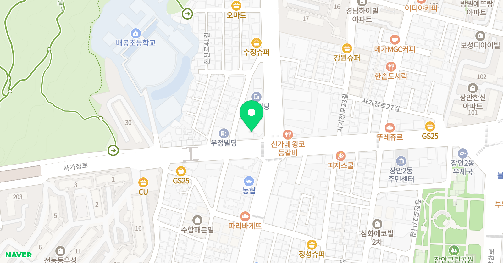 더원 영어학원 위치