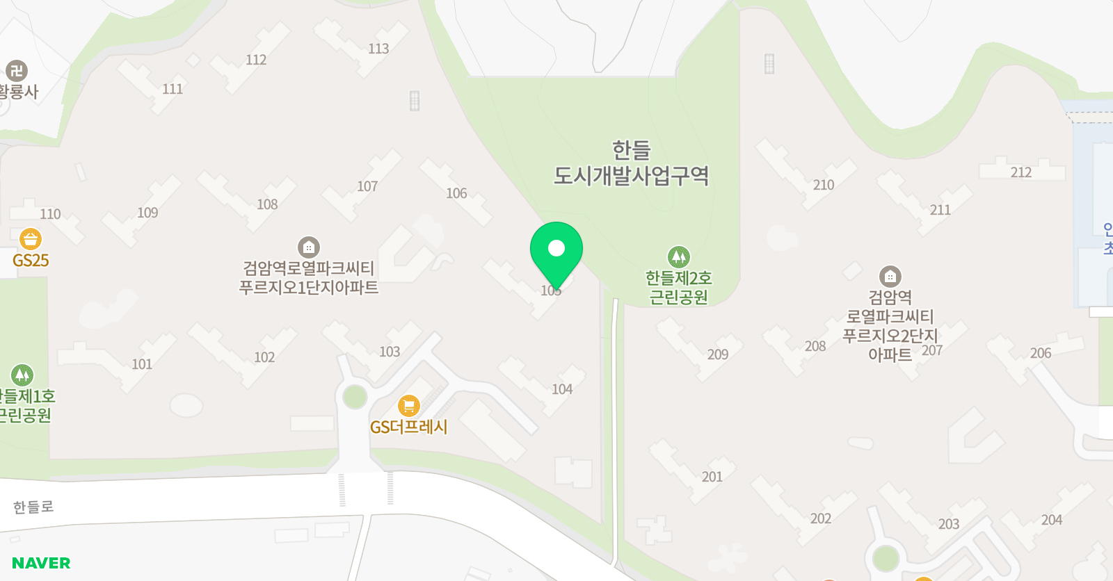 뮤엠 영어 검암푸르지오NEST 위치