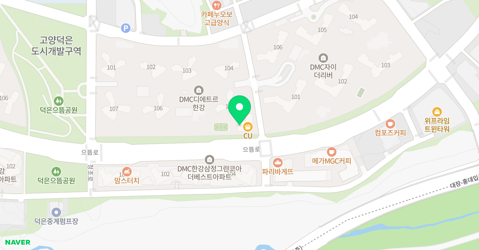 뮤엠 영어 덕은한강점 위치