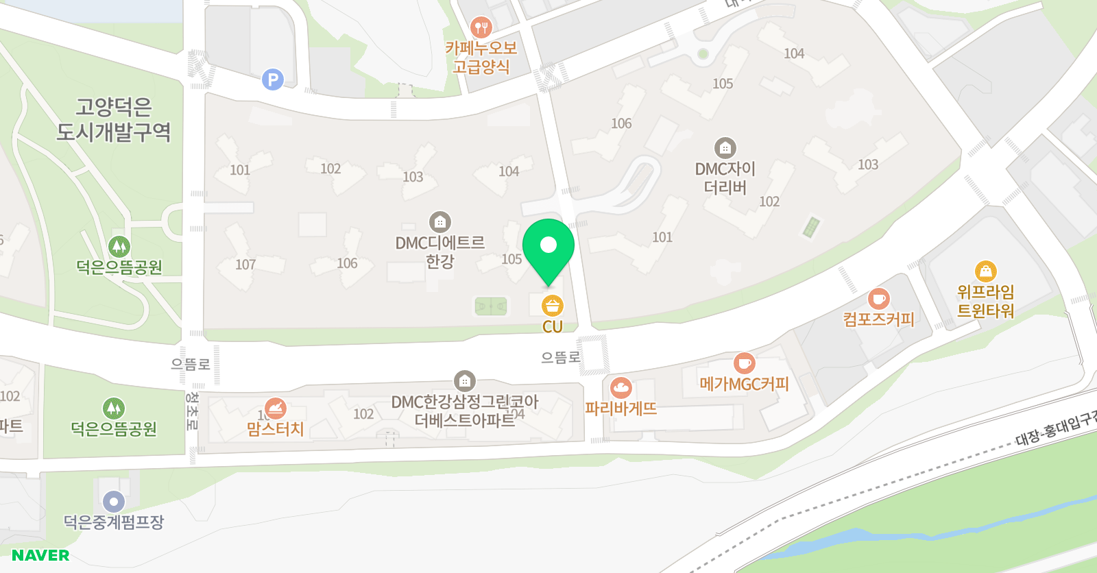 덕은 피아노 위치