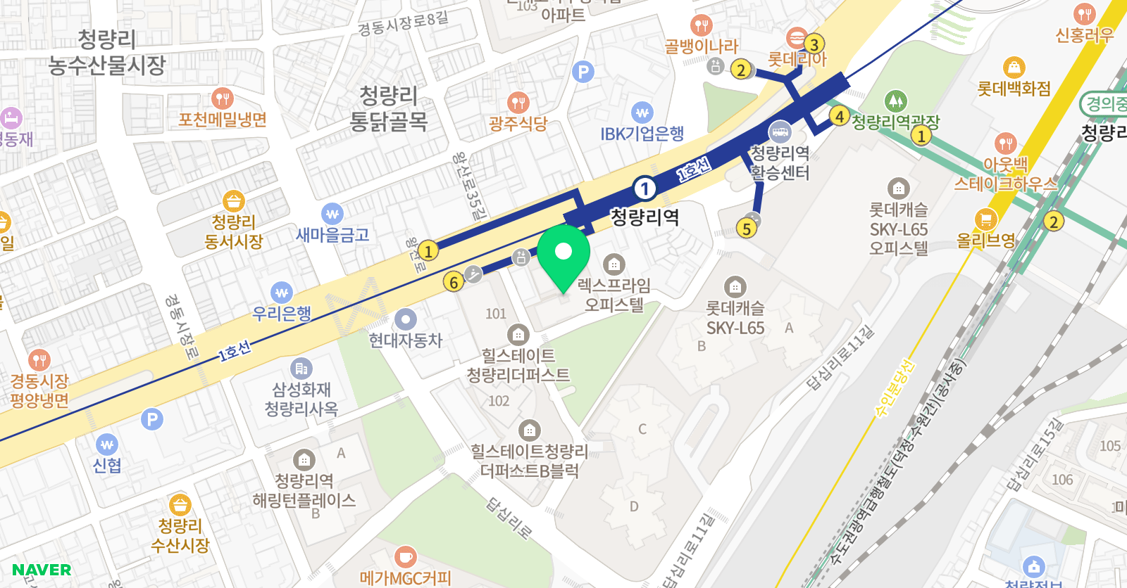 한우리독서토론논술 청량리 L65 독서교실 위치