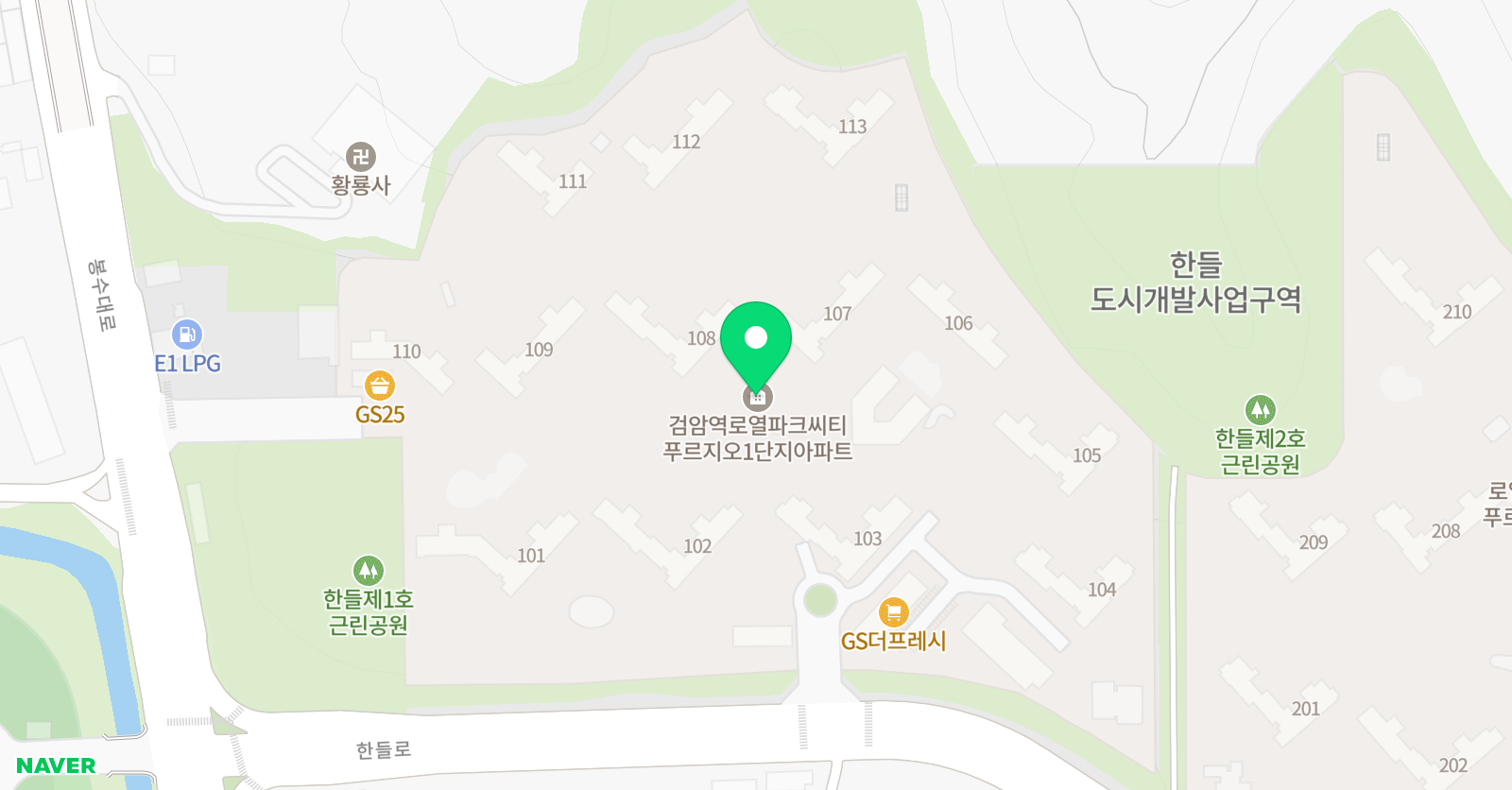 한우리 독서토론논술 검암역푸르지오홈클럽 위치