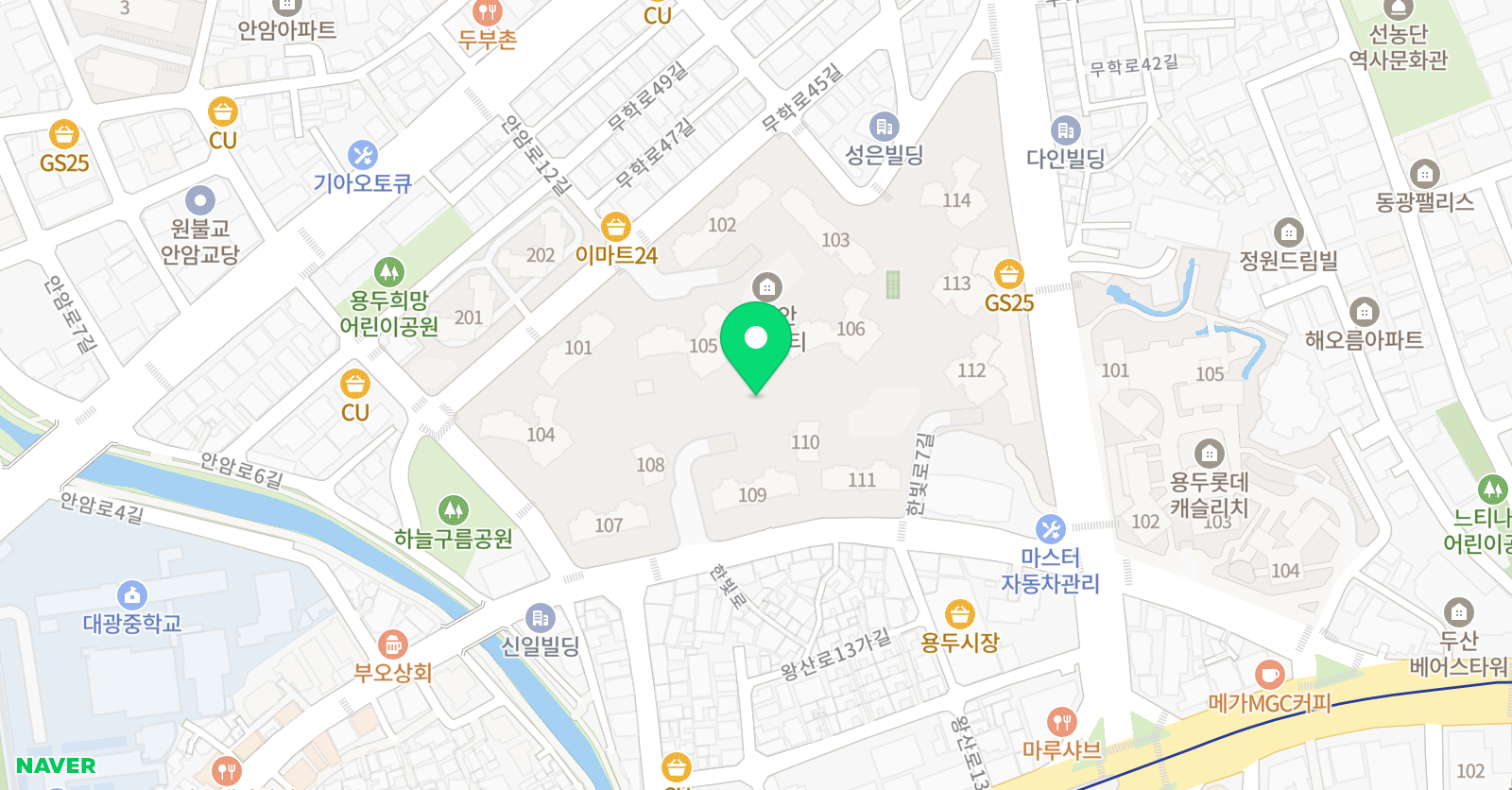 아소비 서울용두 엘리니티점 위치