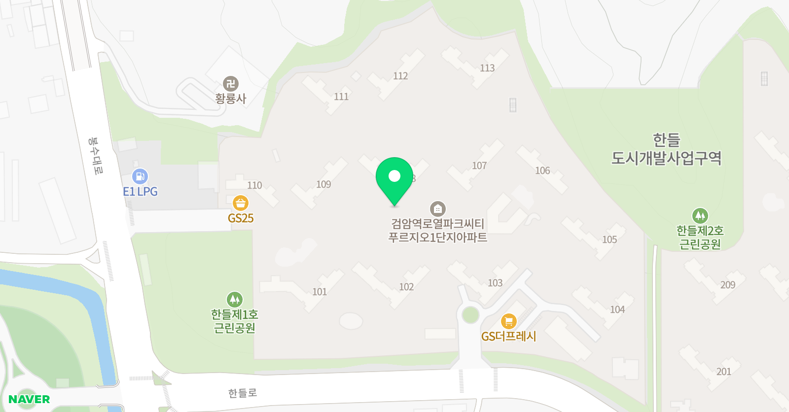 아트트리 미술학원 인천검암로얄파크씨티푸르지오1단지 위치