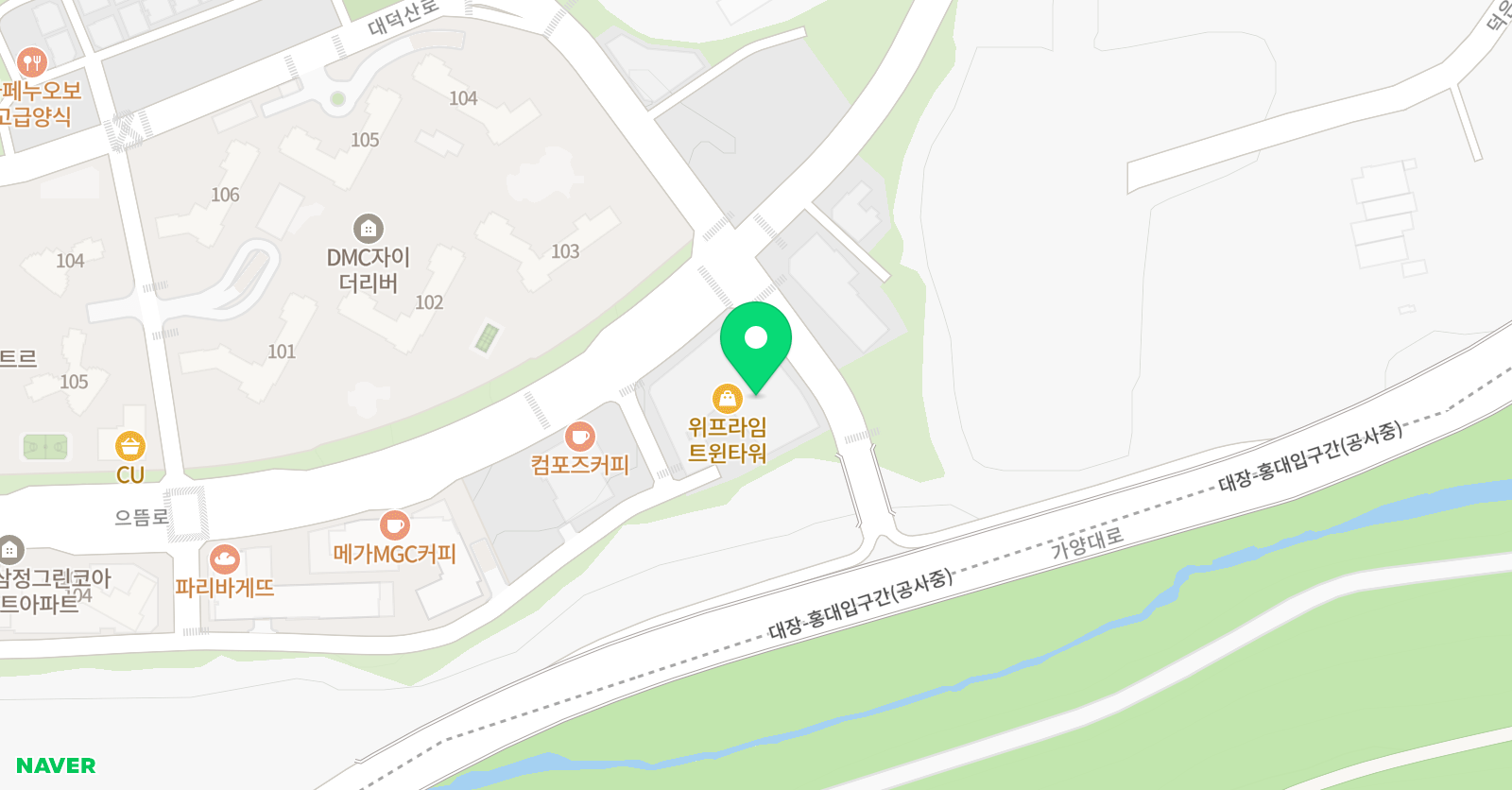 생각하는박물관 아트랩 고양덕은원 위치