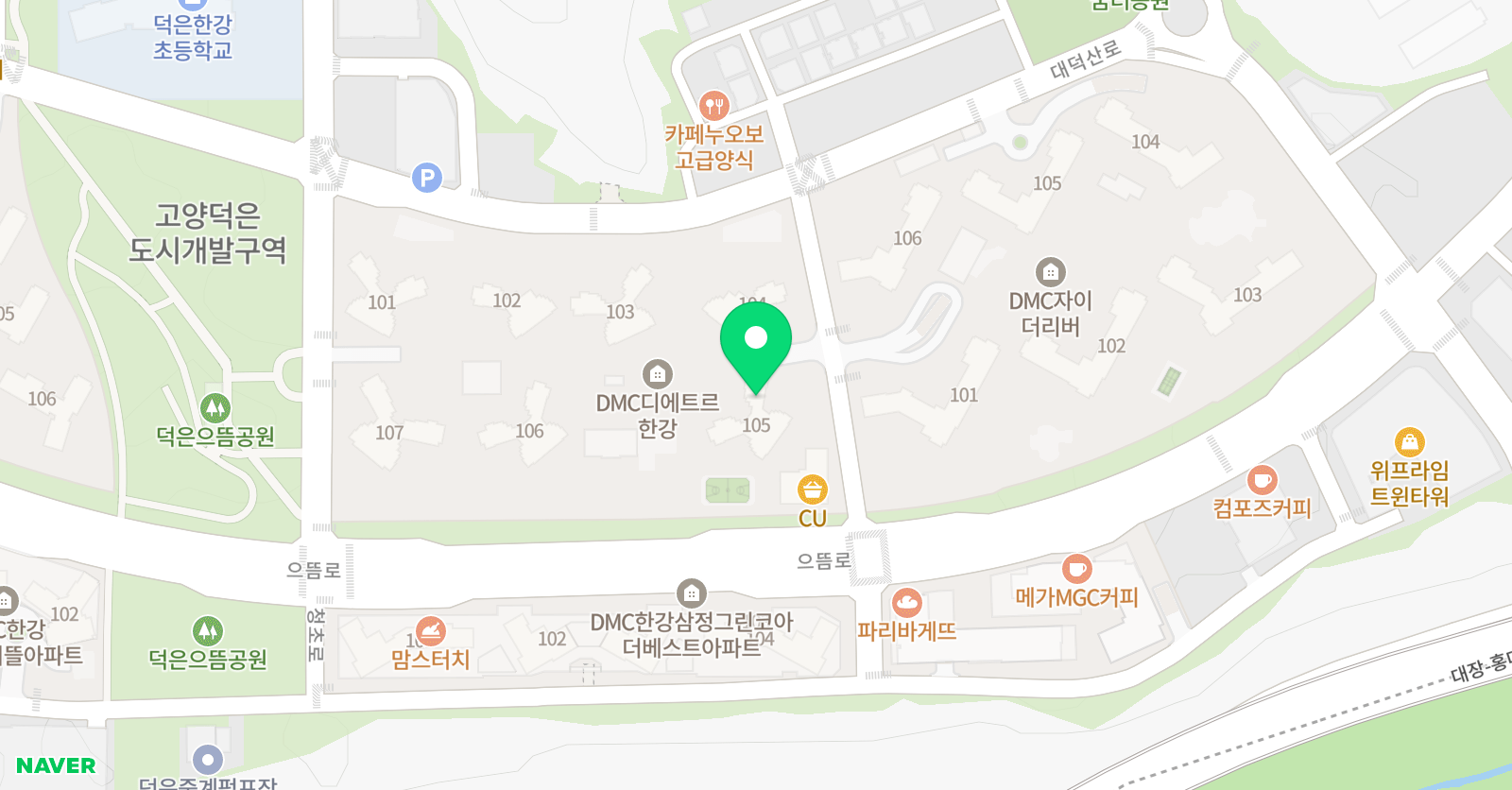 기탄사고력교실 덕은디에트르한강점 위치