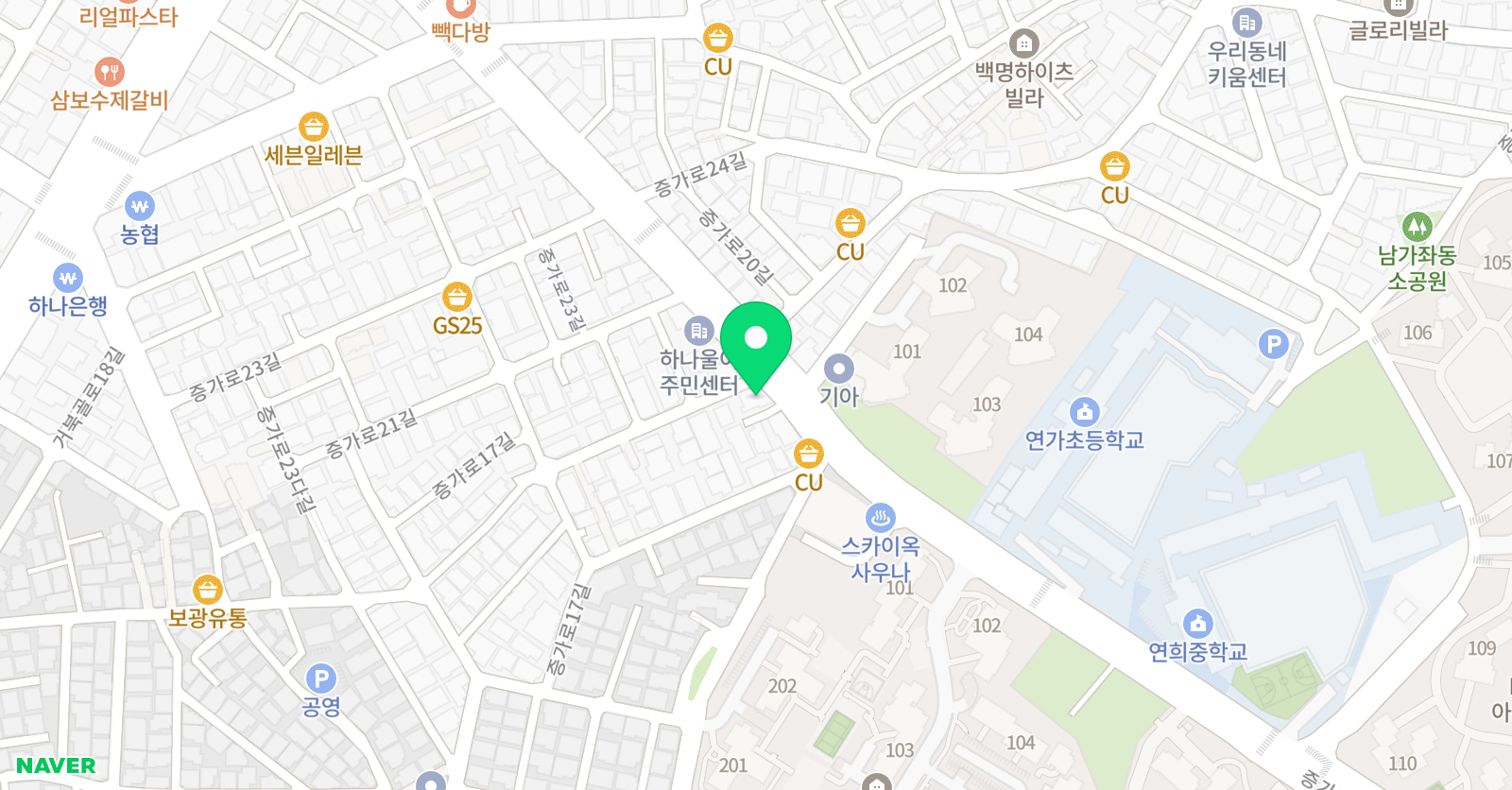 파워주니어 영어수학전문학원 위치