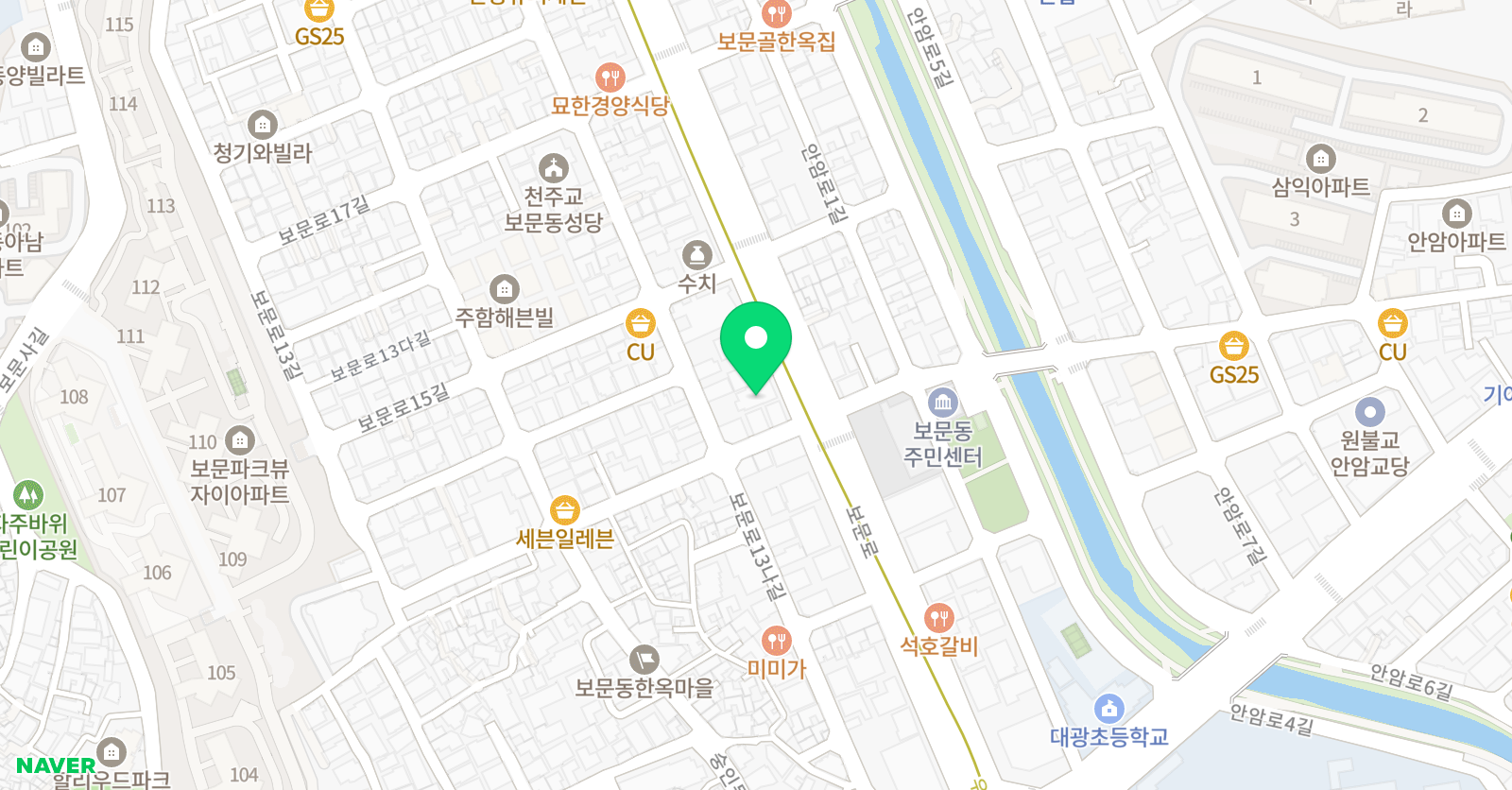 윤선생우리집앞 영어교실 보문이지 위치