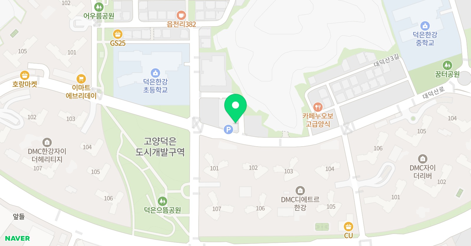 플로라 발레학원 덕은점 위치