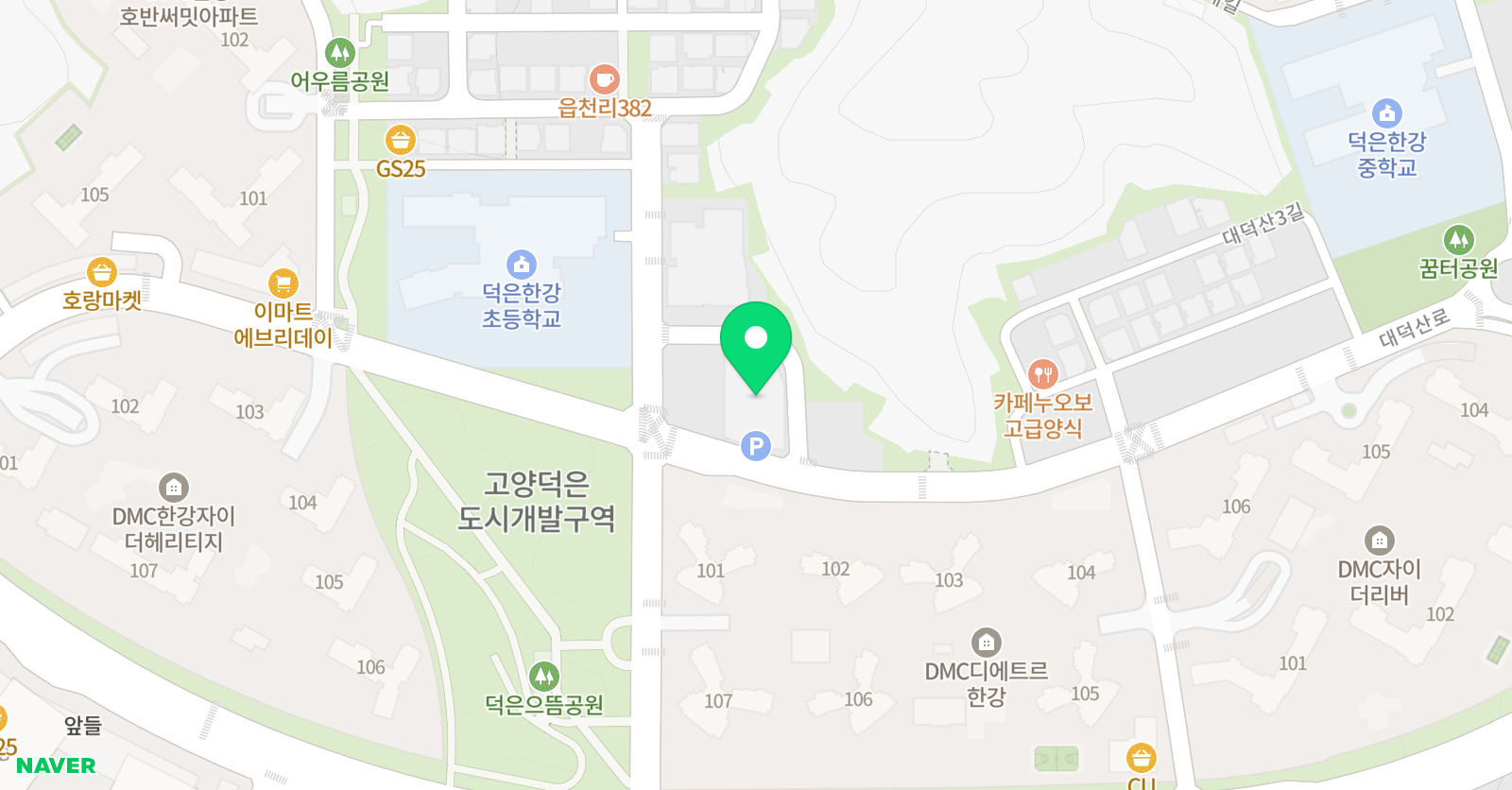 덕은숲 음악학원 위치
